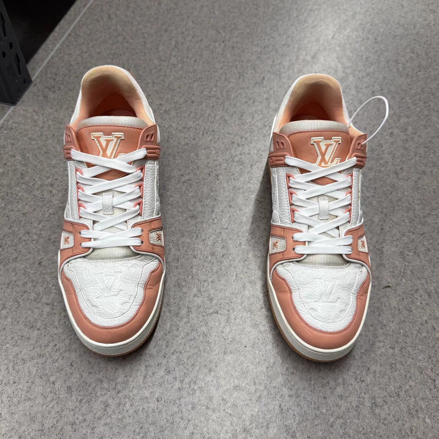 Louis Vuitton Louis Vuitton Trainer White Pink Peach K15 Size US 10.5 / EU 43-44 - 5 Thumbnail