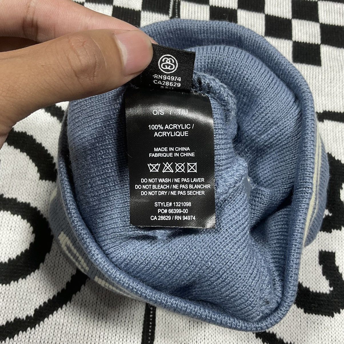 Streetwear × Stussy × Vintage STUSSY JAQUARD STRIPE SKULLCAP