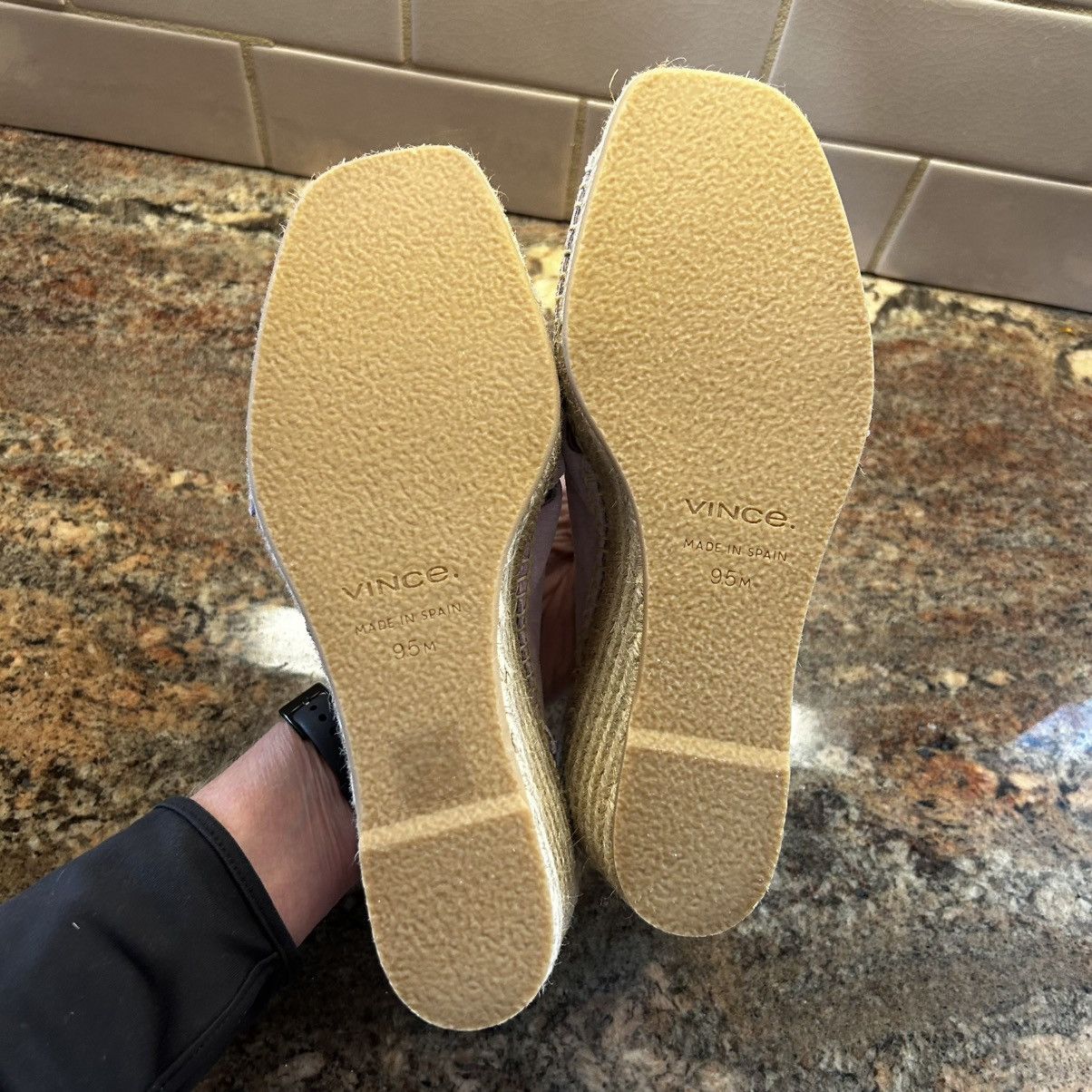 Vince NEW $250~VINCE~Lavender Suede Espadrille Wedge Sandals~9/9.5 Size US 9.5 / IT 39.5 - 11 Thumbnail