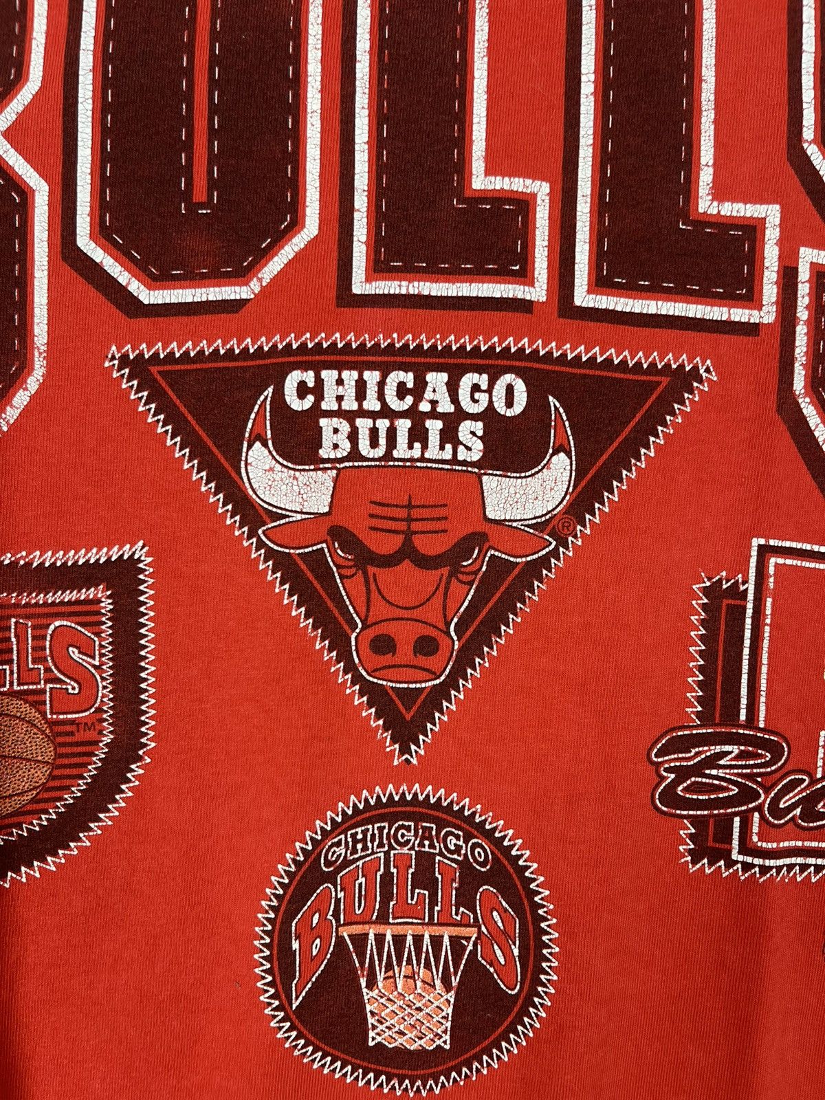 NBA Chicago Bulls NBA Vintage 1992 Red T Shirt XL Size US XL / EU 56 / 4 - 7 Thumbnail