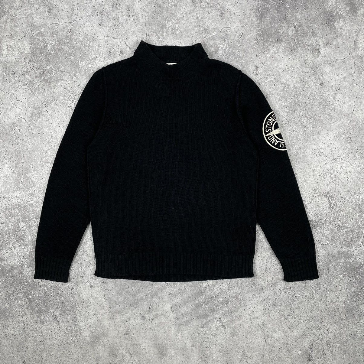 Stone Island Stone Island Mock Neck Sweater Logo Embroidered Knit