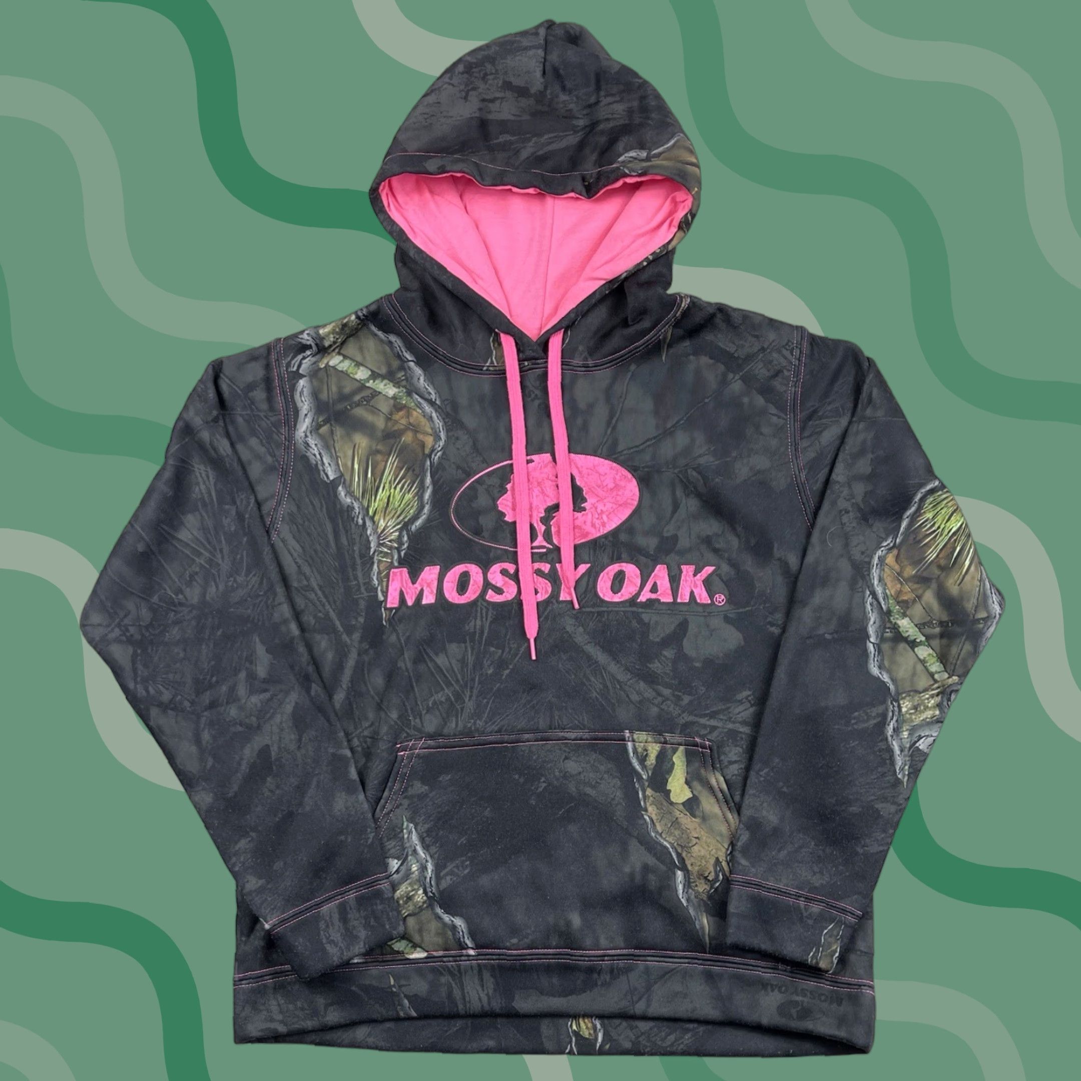 Vintage Mossy Oak Breakup Camo Hoodie Pink Logo Women’s Medium Hunting Womens Size M / US 6-8 / IT 42-44 - 1 Thumbnail