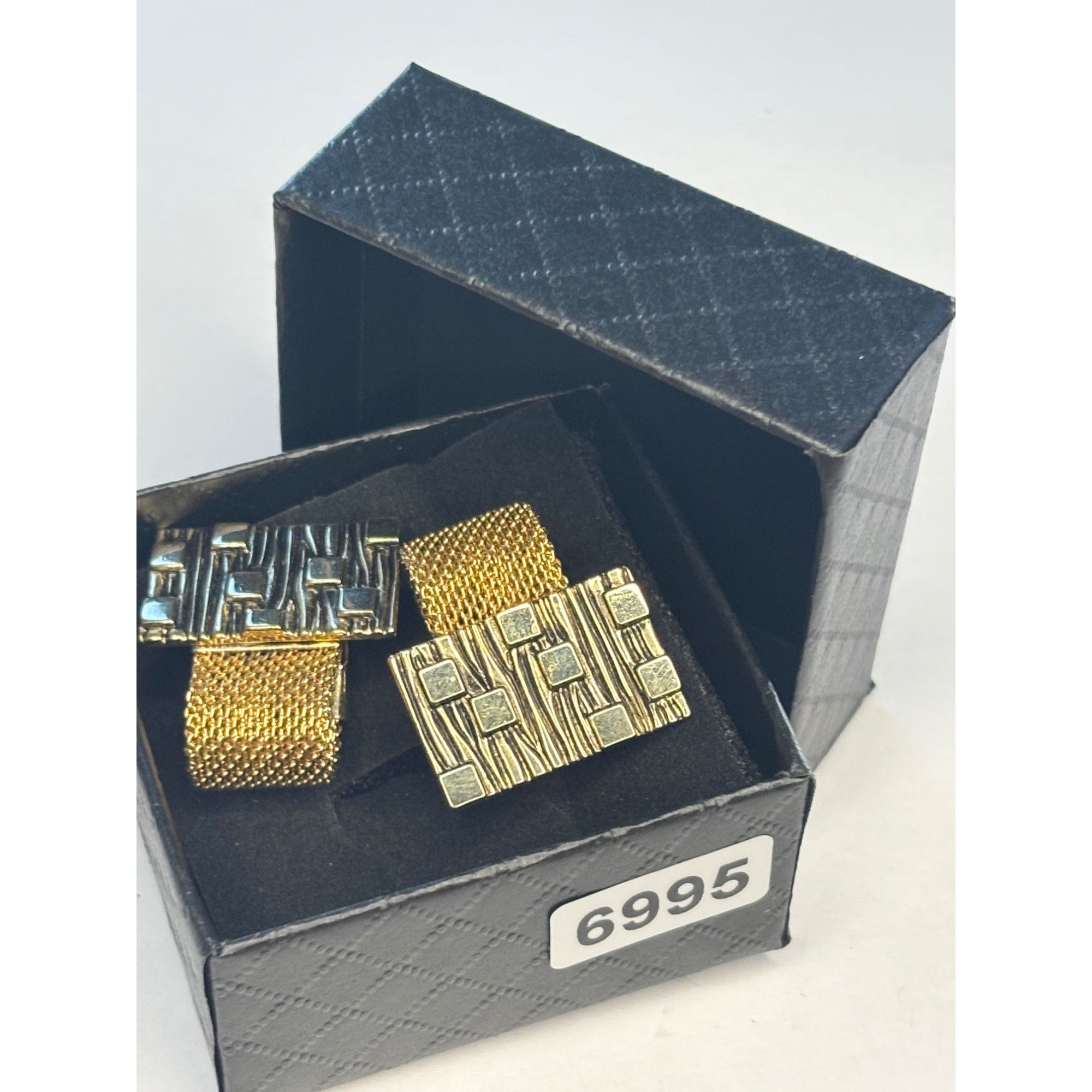Other Vintage Anson Rectangular Bark Square Texture Gold Plated Wr Size ONE SIZE - 8 Thumbnail