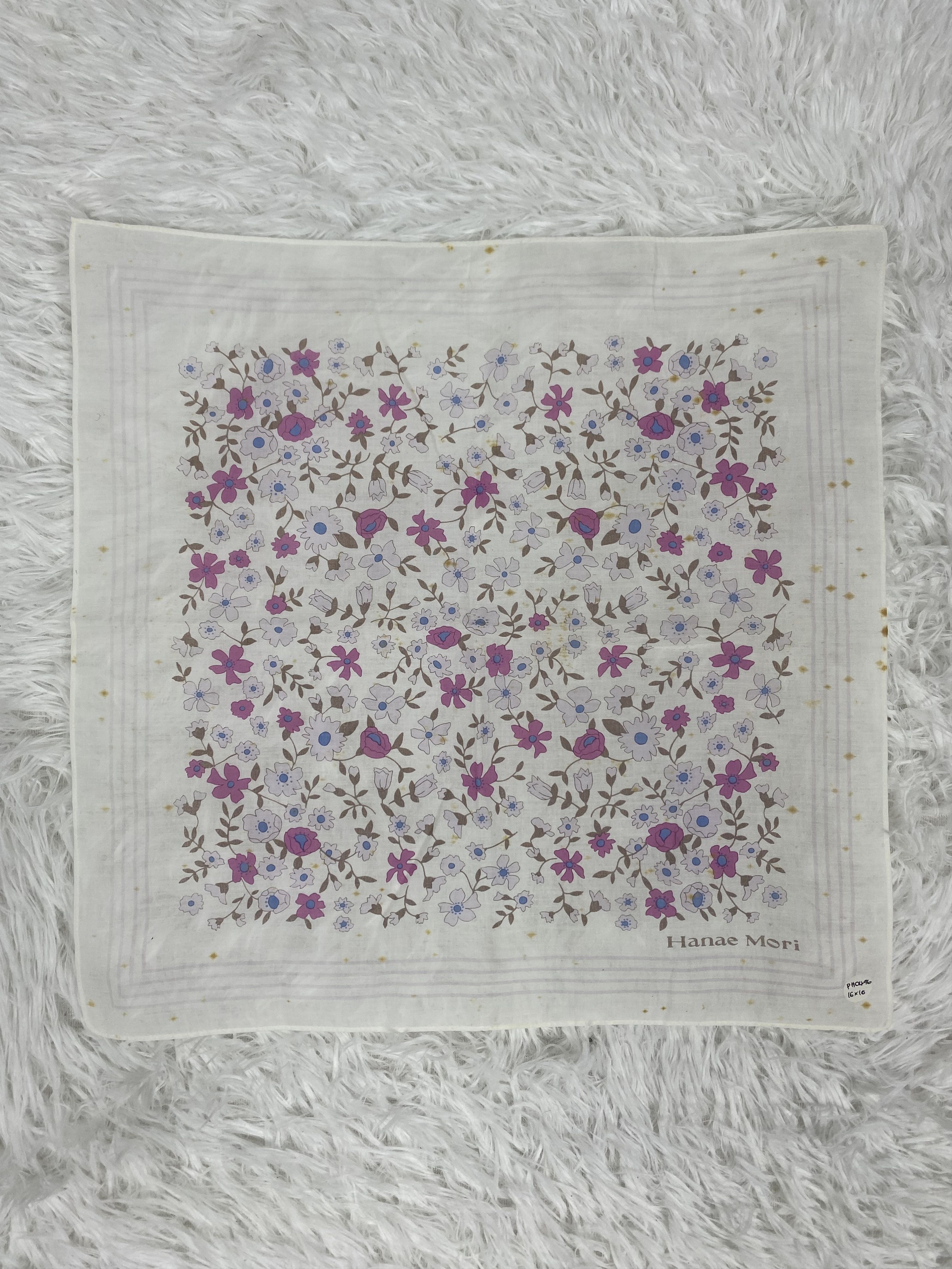 Hanae Mori Vintage Hanae Mori Handkerchief Neckerchief PH0496 Size ONE SIZE - 3 Thumbnail