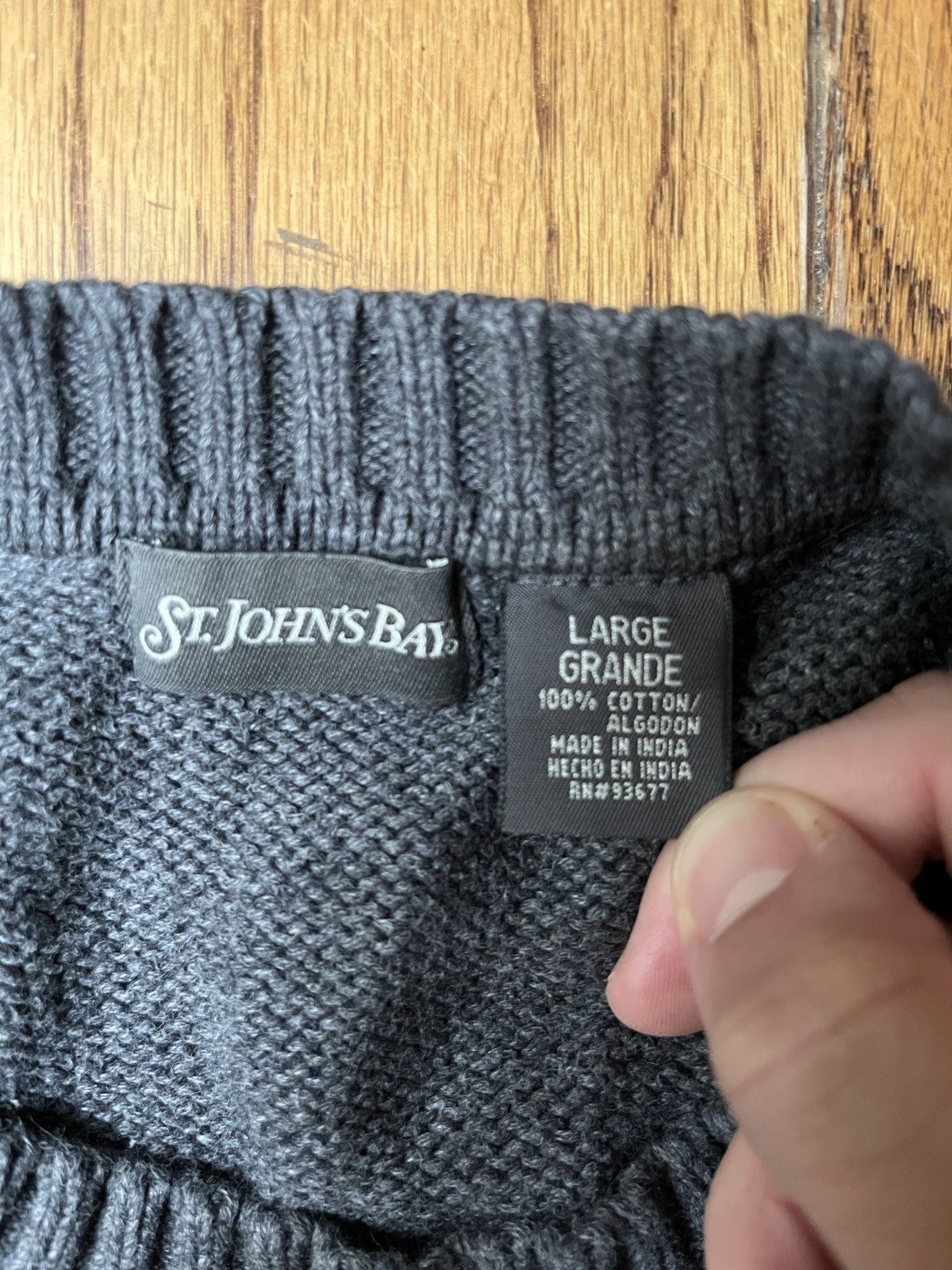 St. Johns Bay Vintage Gray Knit Sweater Size US L / EU 52-54 / 3 - 3 Thumbnail