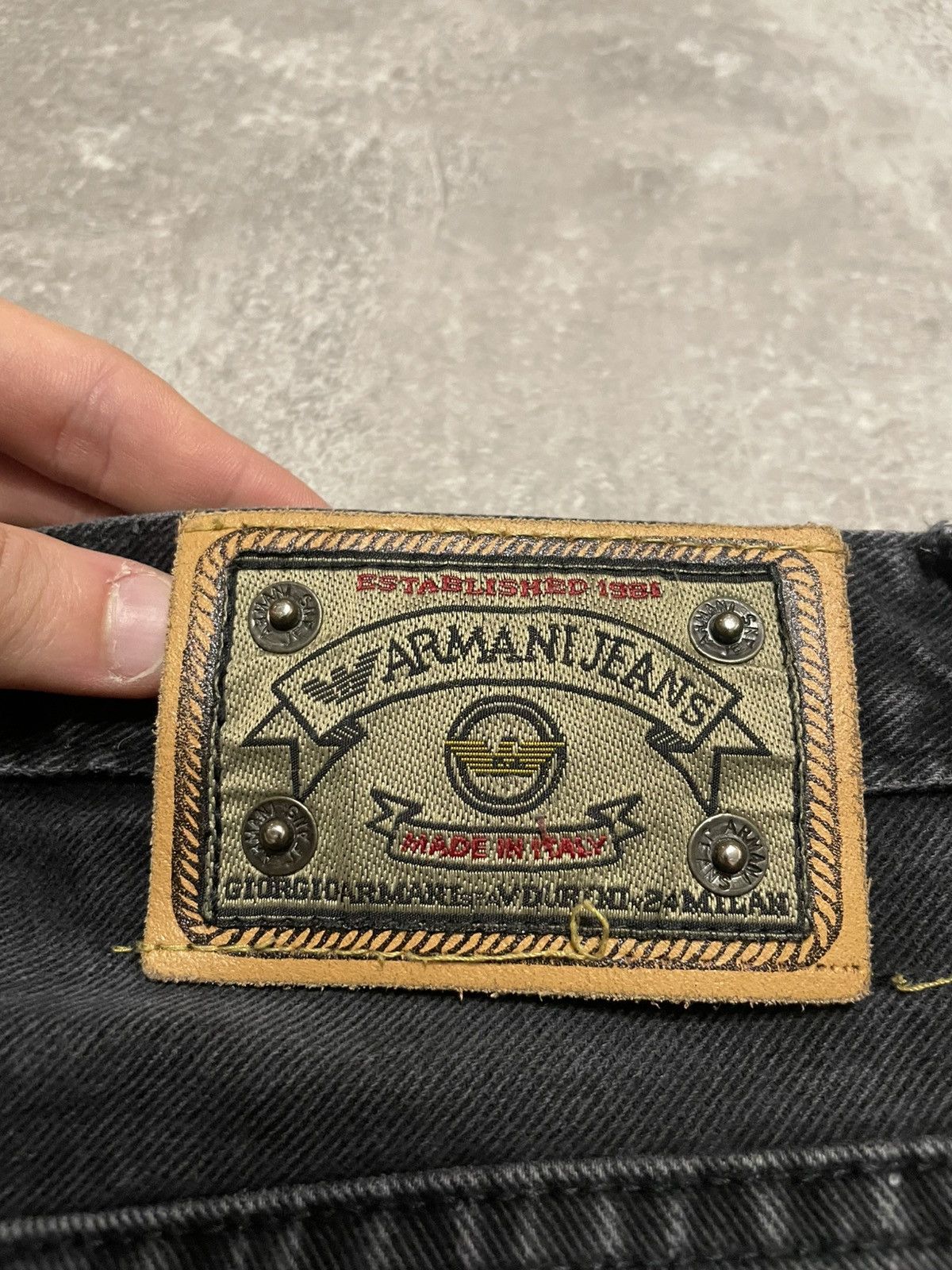 Armani Vintage Armani Jeans Black Regular Fit Denim Size 34 Size US 34 / EU 50 - 18 Thumbnail