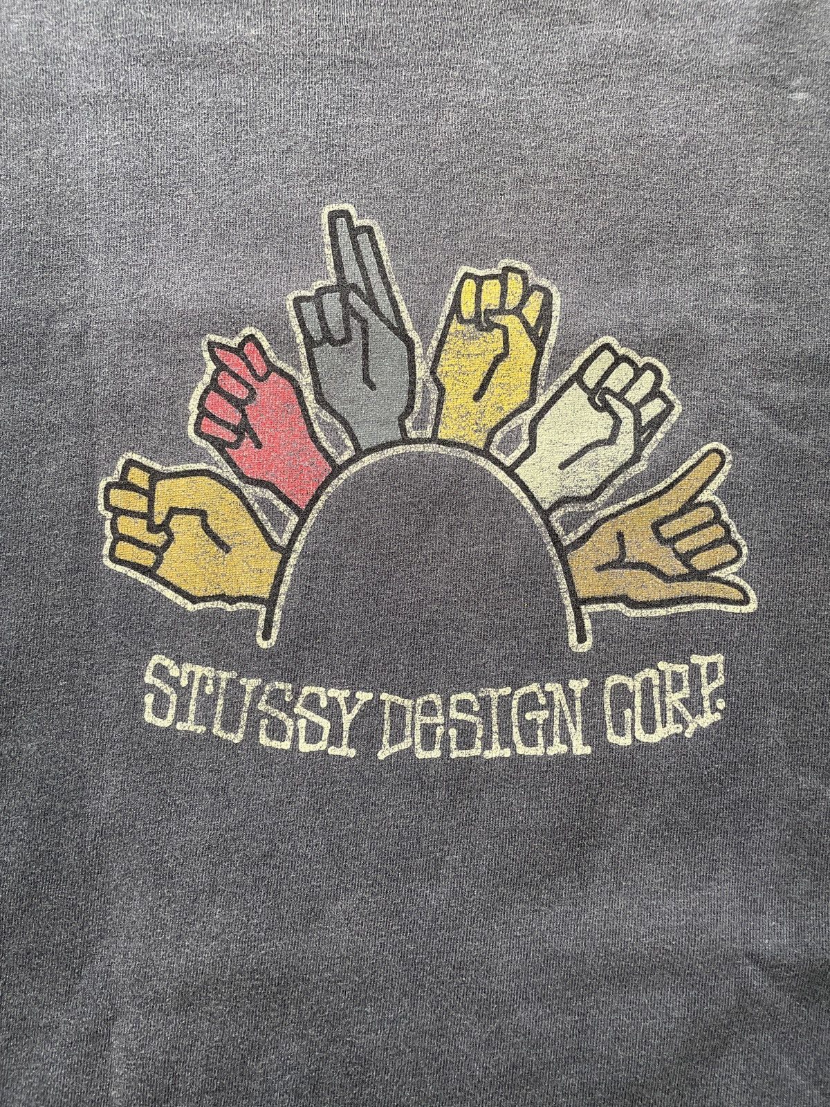image of Stussy Tee “Design Corp” in Grey, Men's (Size Large)