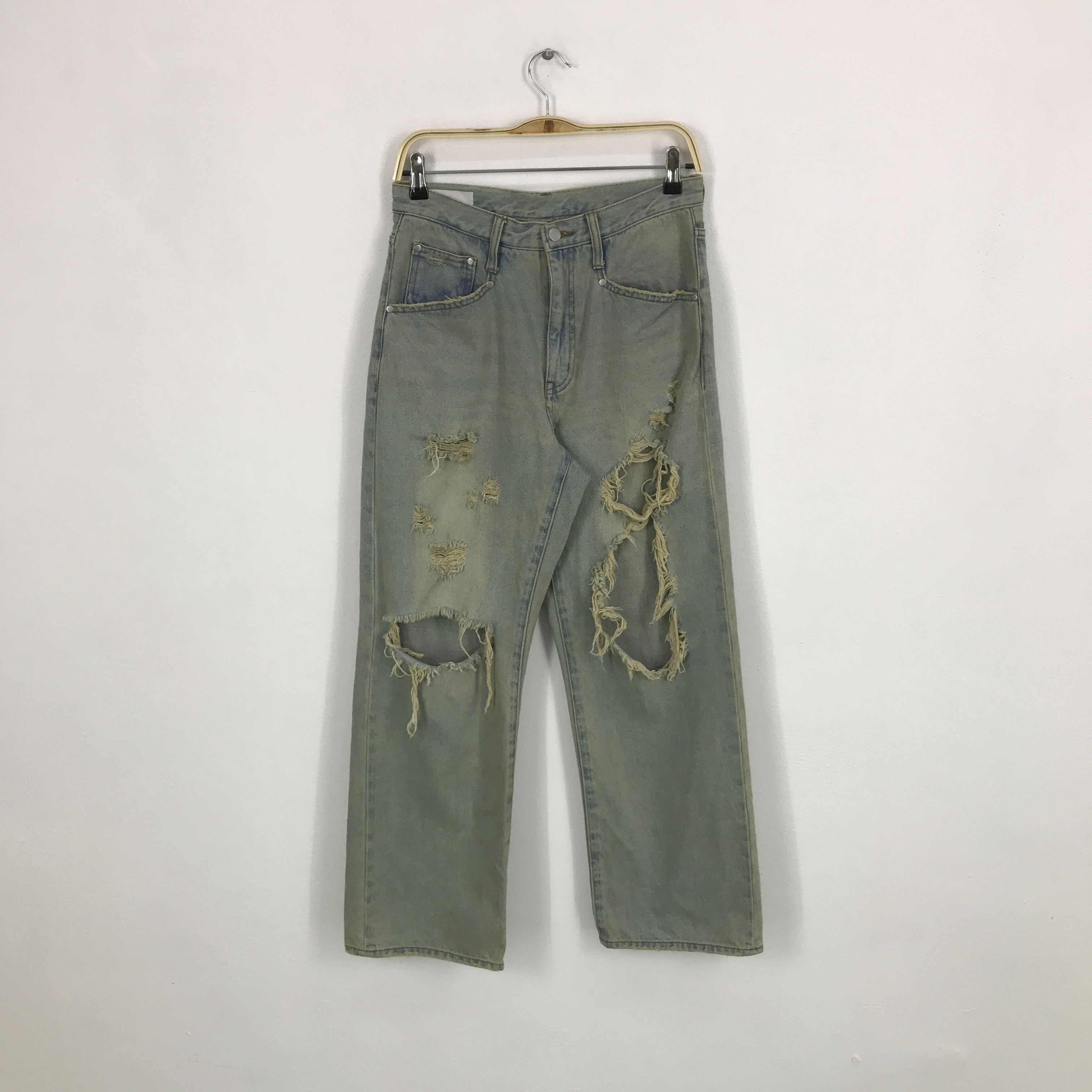 Japan fashion style the standard distressed Baggy jean