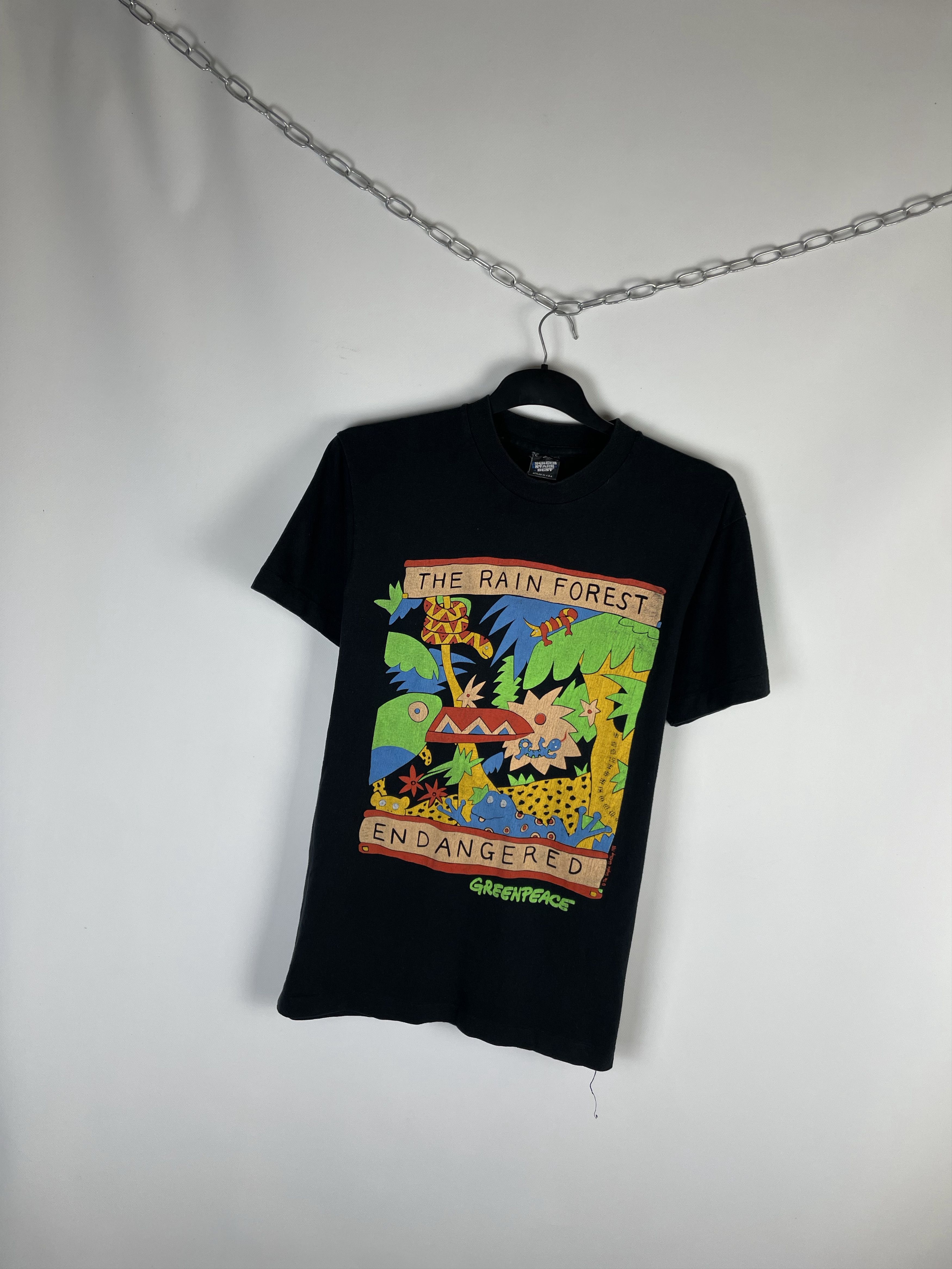 Vintage Vintage 1988 The Rainforest Greenpeace T Shirt Size US L / EU 52-54 / 3 - 2 Thumbnail