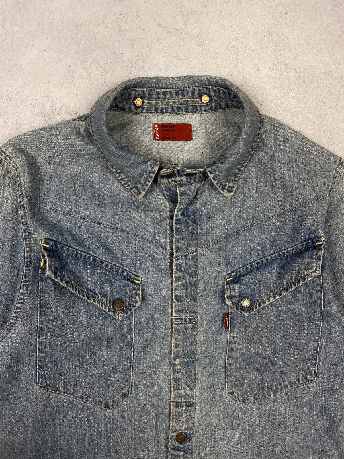 Levi's Vintage Levi’s Red Tab Denim Overshot Jacket Avant Garde Size US XS / EU 42 / 0 - 7 Thumbnail