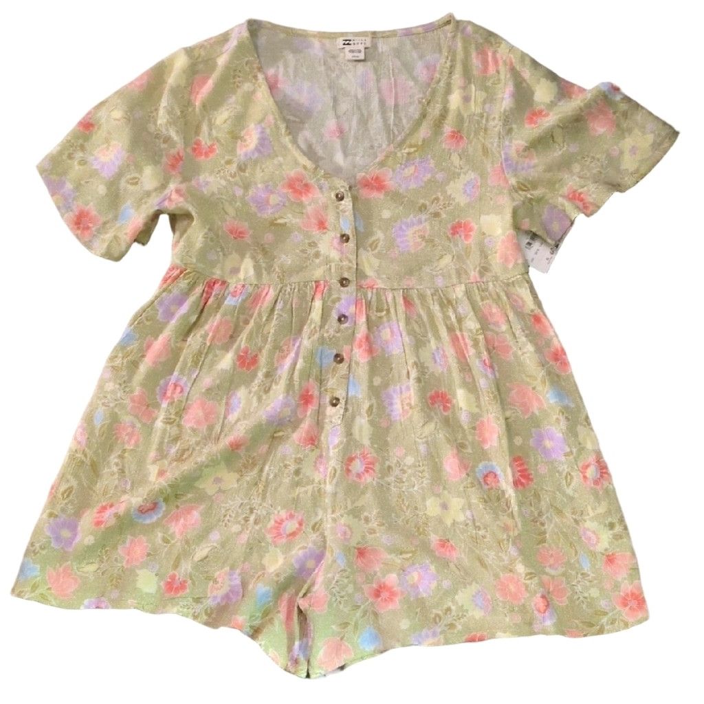 Billabong Billabong Spring Daze Floral Viscose Romper Size Small Size 26" / US 2 / IT 38 - 2 Thumbnail