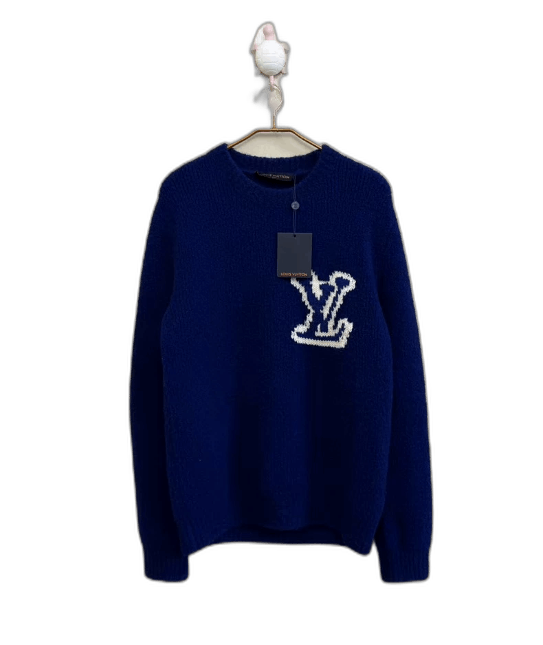 Louis Vuitton Louis Vuitton Blue Logo Sweater-2506 Size M / US 6-8 / IT 42-44 - 1 Thumbnail