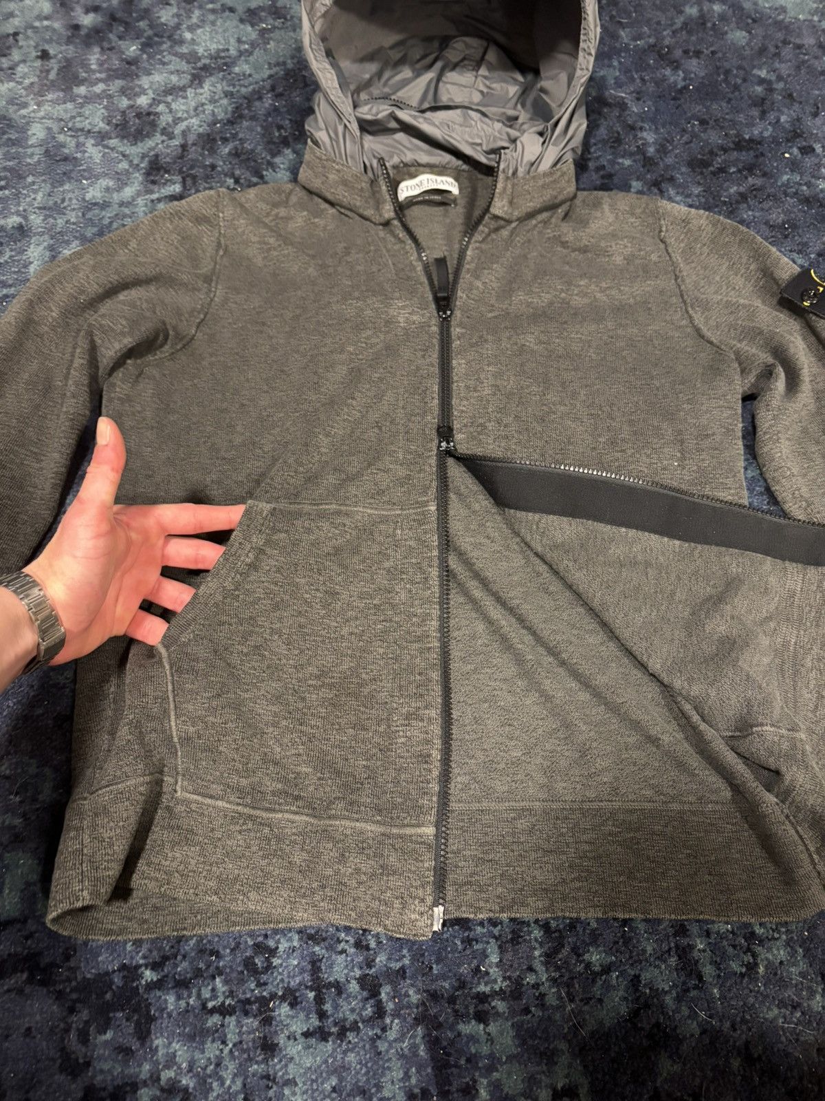 Other Vintage zip-up hoodie Stone Island hidden hood Size US L / EU 52-54 / 3 - 1 Thumbnail