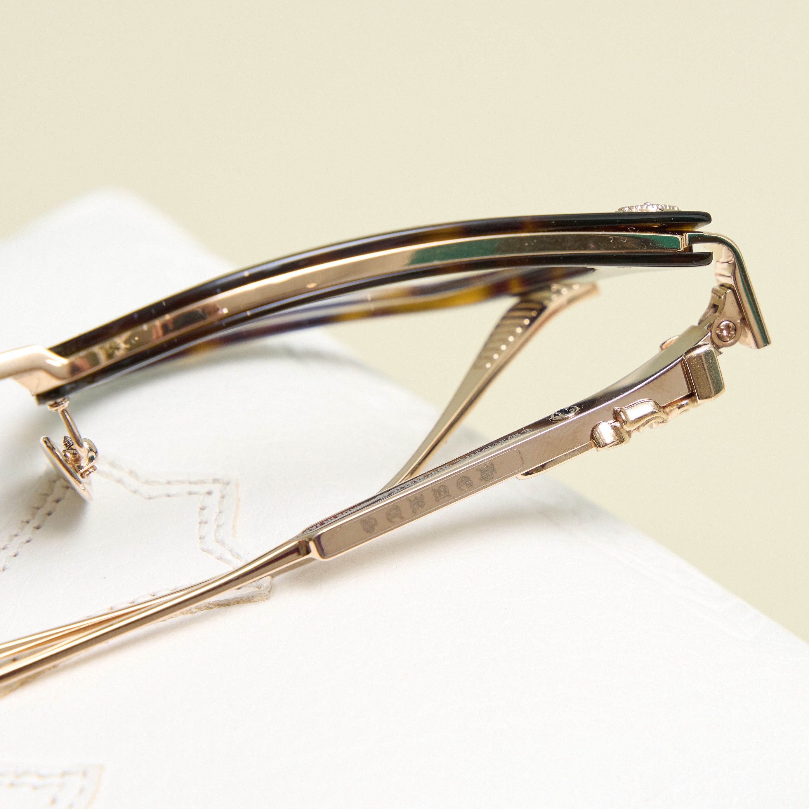 Chrome Hearts CHROME HEARTS OVERPOKED DARK TORTOISE/GOLD PLATED Size ONE SIZE - 6 Thumbnail