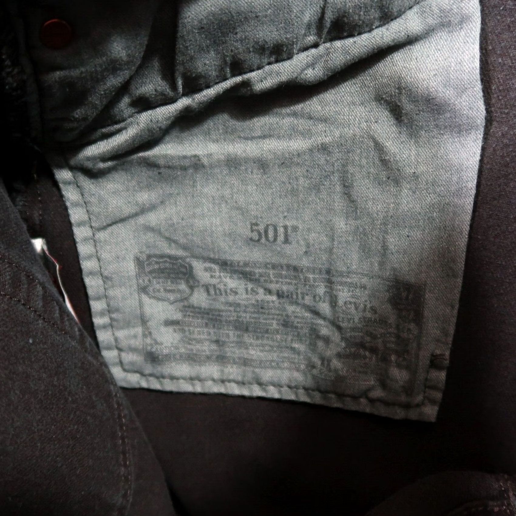 Levi's VINTAGE? No — Levi's 501 Jeans Men 36x32 Regular Denim Black Button Fly 5-Pocket Classic 501 Series Mens Size US 36 / EU 52 - 7 Thumbnail