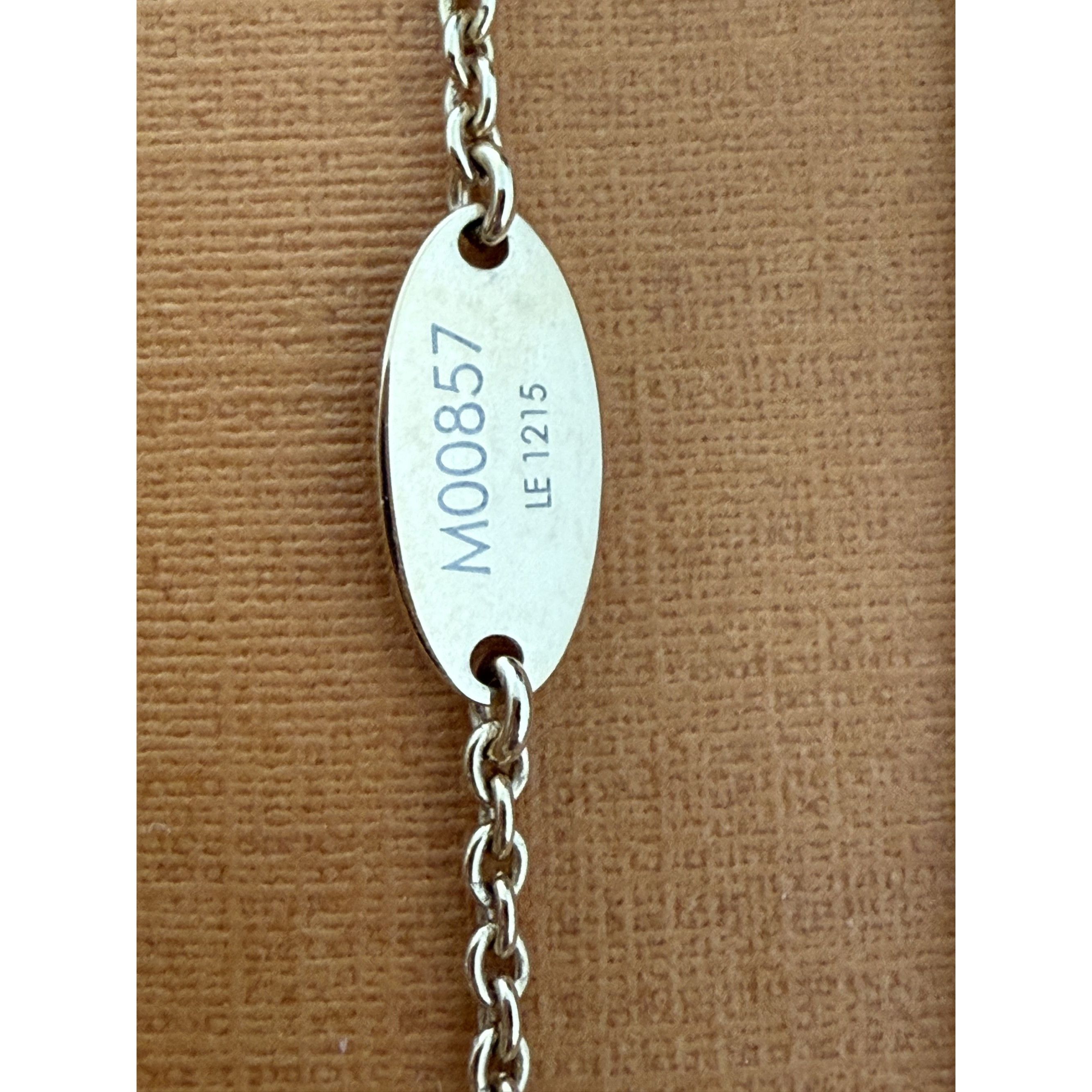 Louis Vuitton Louis Vuitton Gold V Pendant Necklace With Monogram Charm & Size ONE SIZE - 6 Thumbnail