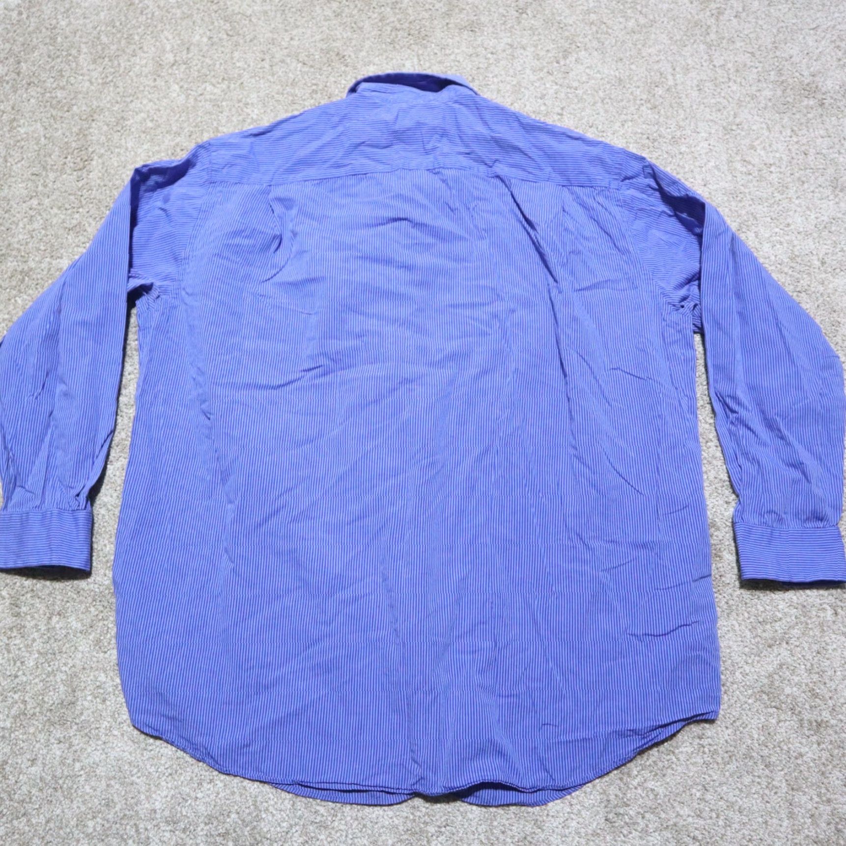 Nautica Nautica Shirt Mens Blue Striped Long Sleeve Button-Up 17.5 34/35 Size US XXL / EU 58 / 5 - 8 Thumbnail