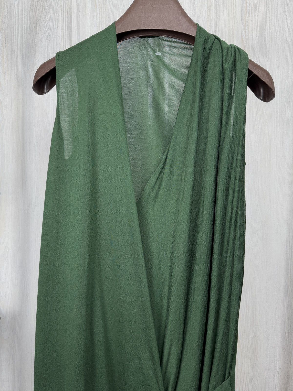 Acne Studios Acne Studios 2015 Green Natifa Draped Loose Lyocell Dress Size XS / US 0-2 / IT 36-38 - 7 Thumbnail