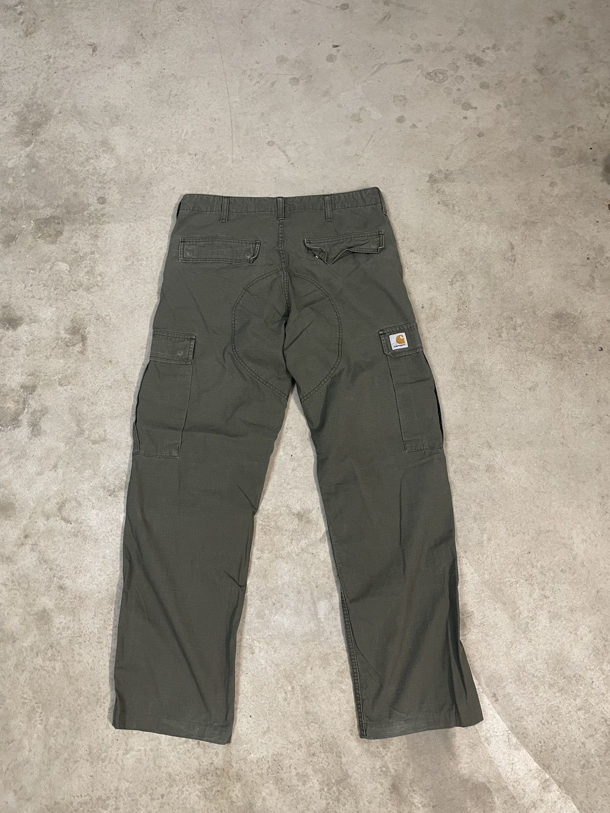 image of Military Green Carhartt Cargo Pants, Men's (Size 34)