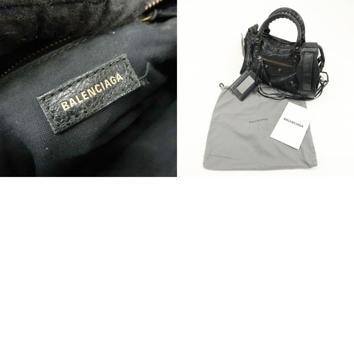 Balenciaga Balenciaga Mini City Lambskin Shoulder Bag Black Size ONE SIZE - 8 Thumbnail
