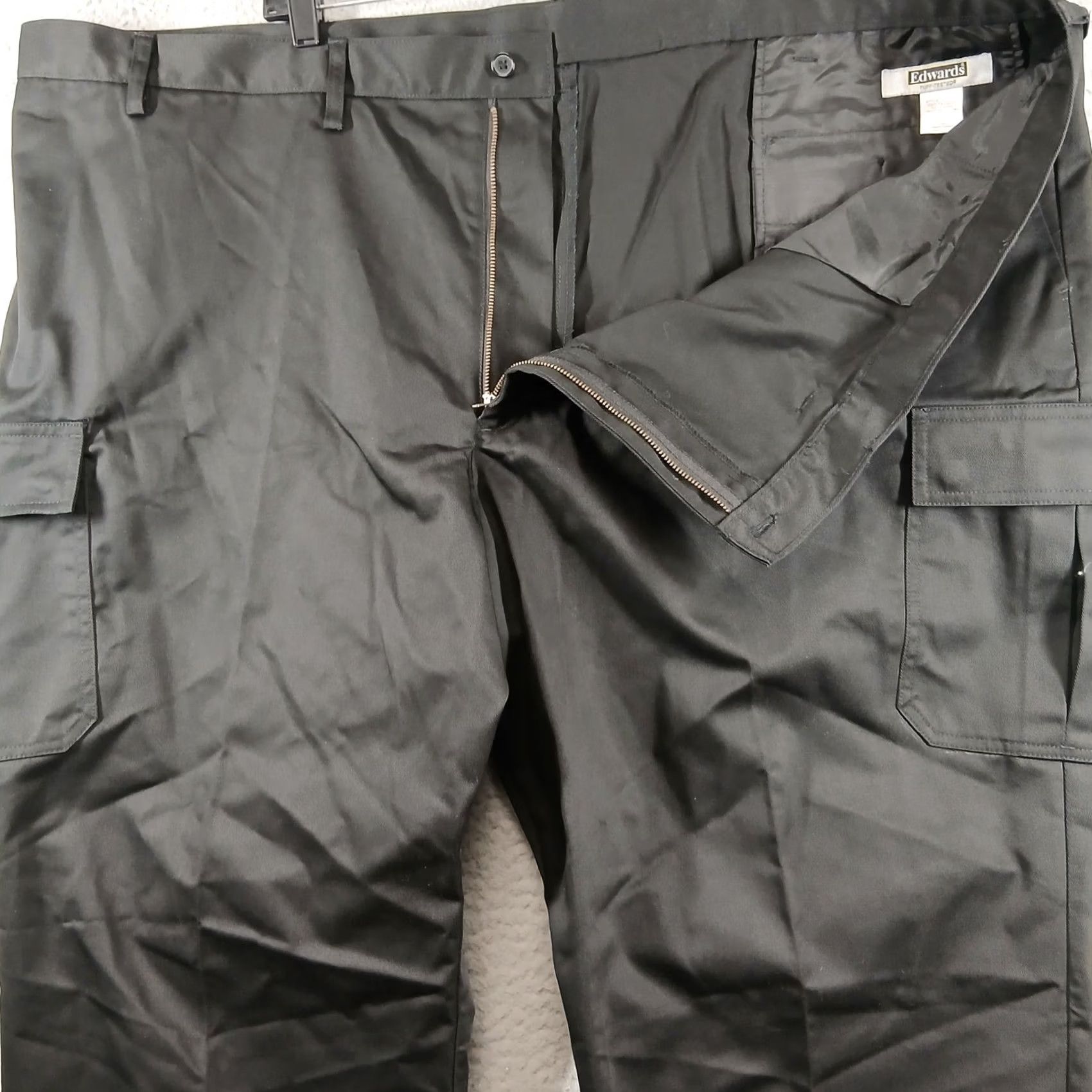 Vintage Edward s Black Utility Chino Cargo Pants Mens 52x34 NWT Size US 36 / EU 52 - 7 Thumbnail