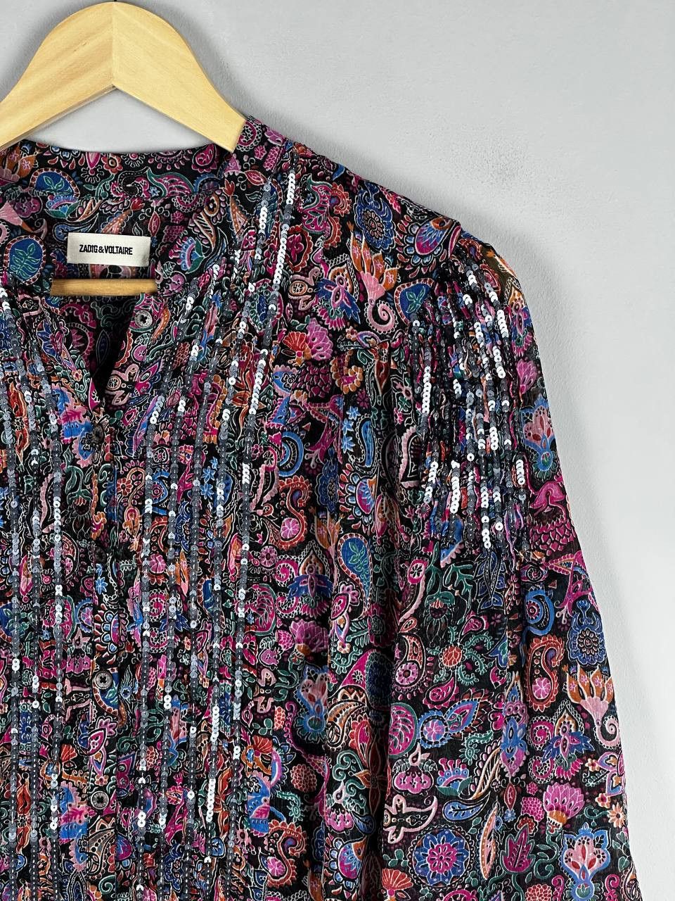 Zadig & Voltaire Zadig Voltaire Luxury Floral Midi Dress Silk Blend Size M / US 6-8 / IT 42-44 - 3 Thumbnail