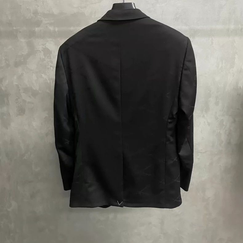 Louis Vuitton Louis Vuitton Black Chain Pattern Suit Jacket-2506 Size US L / EU 52-54 / 3 - 2 Thumbnail