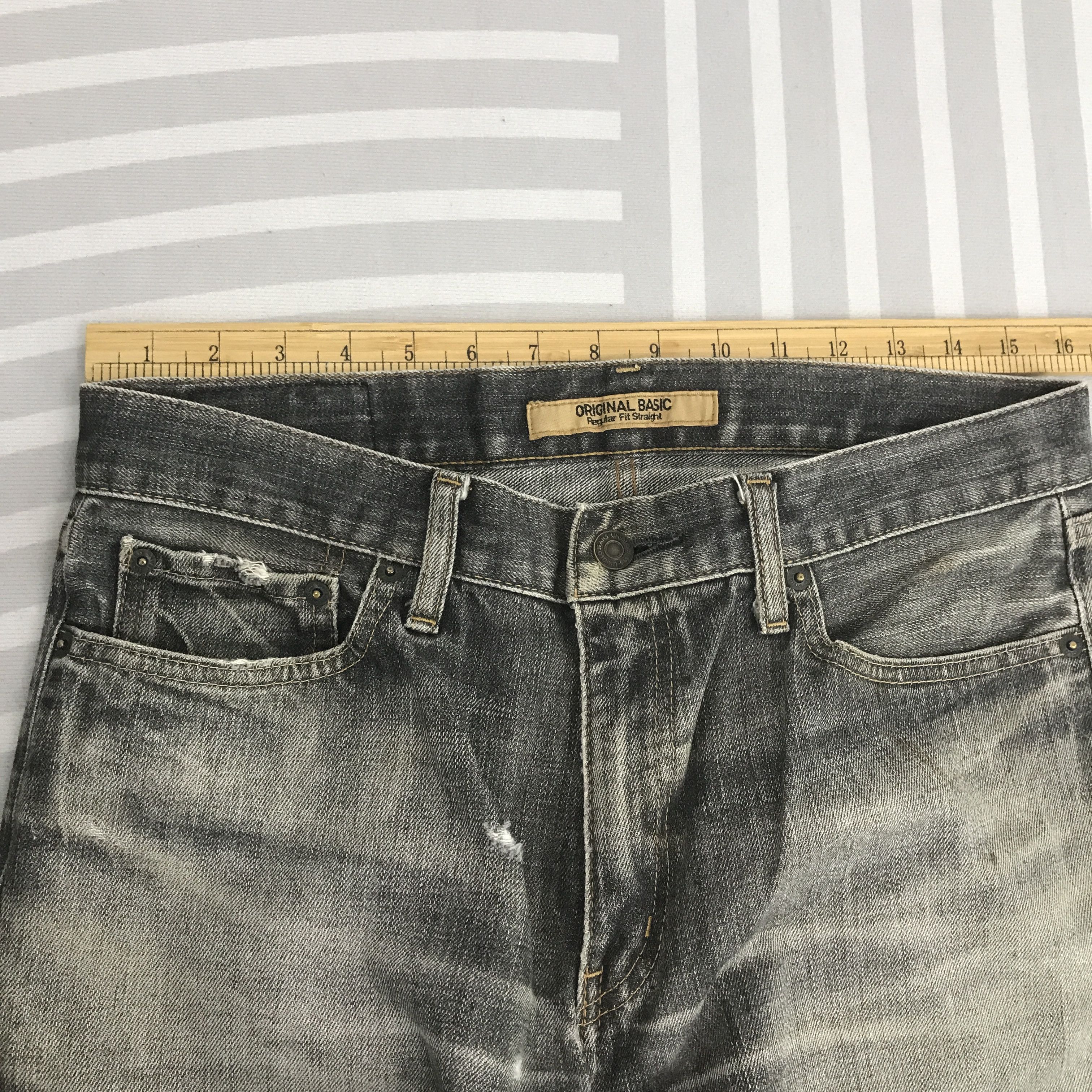 Uniqlo × Vintage Vintage Uniqlo Distressed Black denim jeans pants Size US 32 / EU 48 - 7 Thumbnail