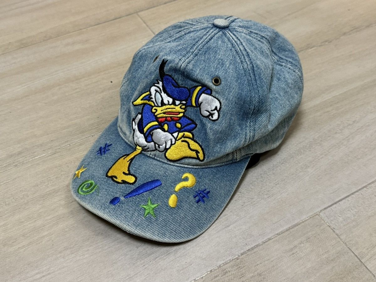 Disney Vintage denim cap with embroidered Donald Duck. Size ONE SIZE - 3 Thumbnail