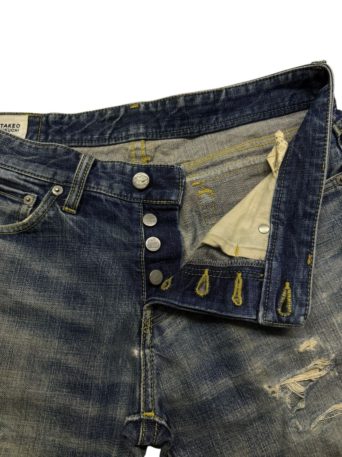 Takeo Kikuchi Vintage 00s Takeo Kikuchi Japanese designer Denim Jeans |W32 Size US 32 / EU 48 - 9 Thumbnail