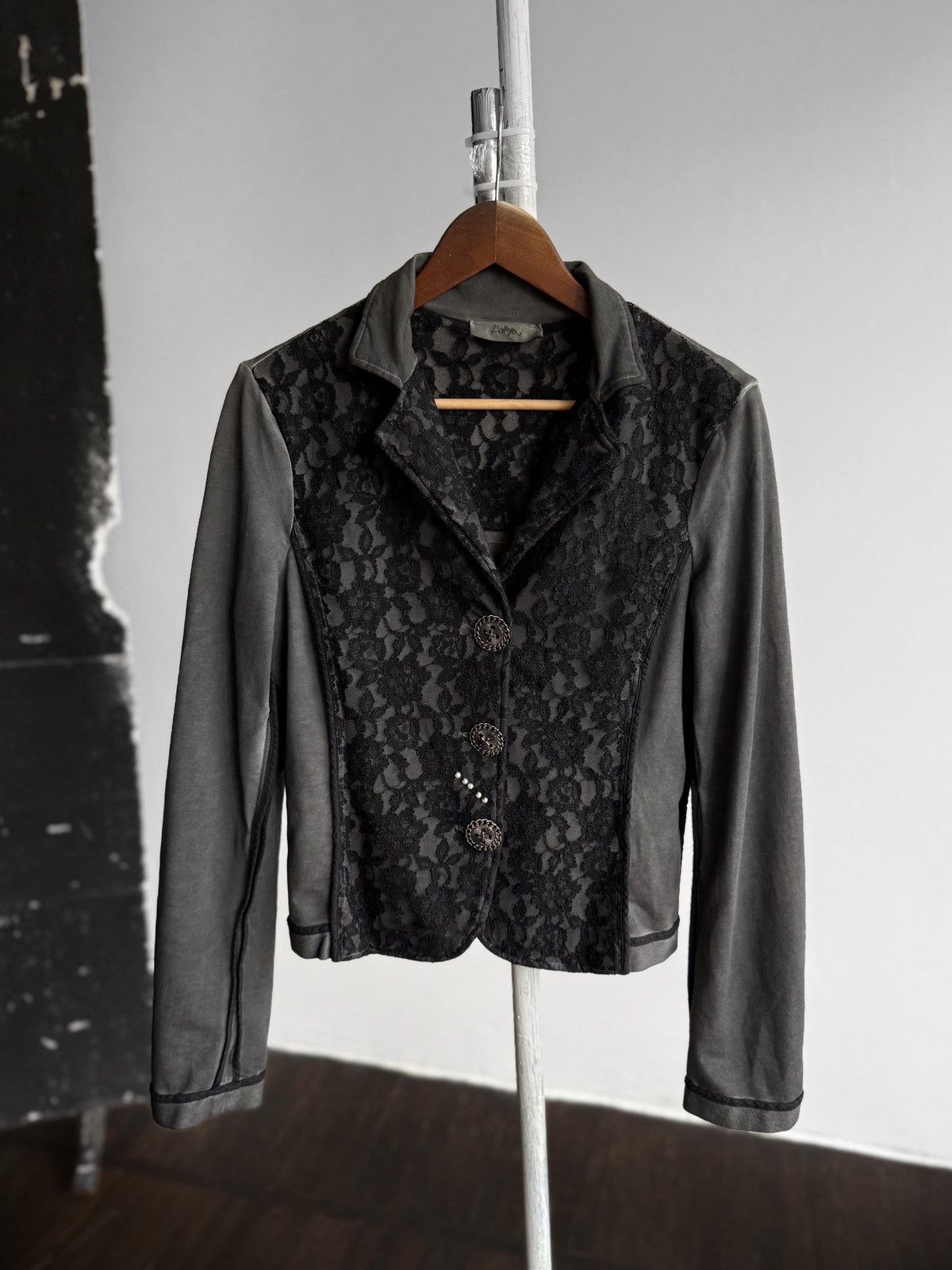 Elisa Cavaletti Elisa Cavaletti Bottega Lace Panel Jersey Blazer Jacket Size M / US 6-8 / IT 42-44 - 1 Thumbnail