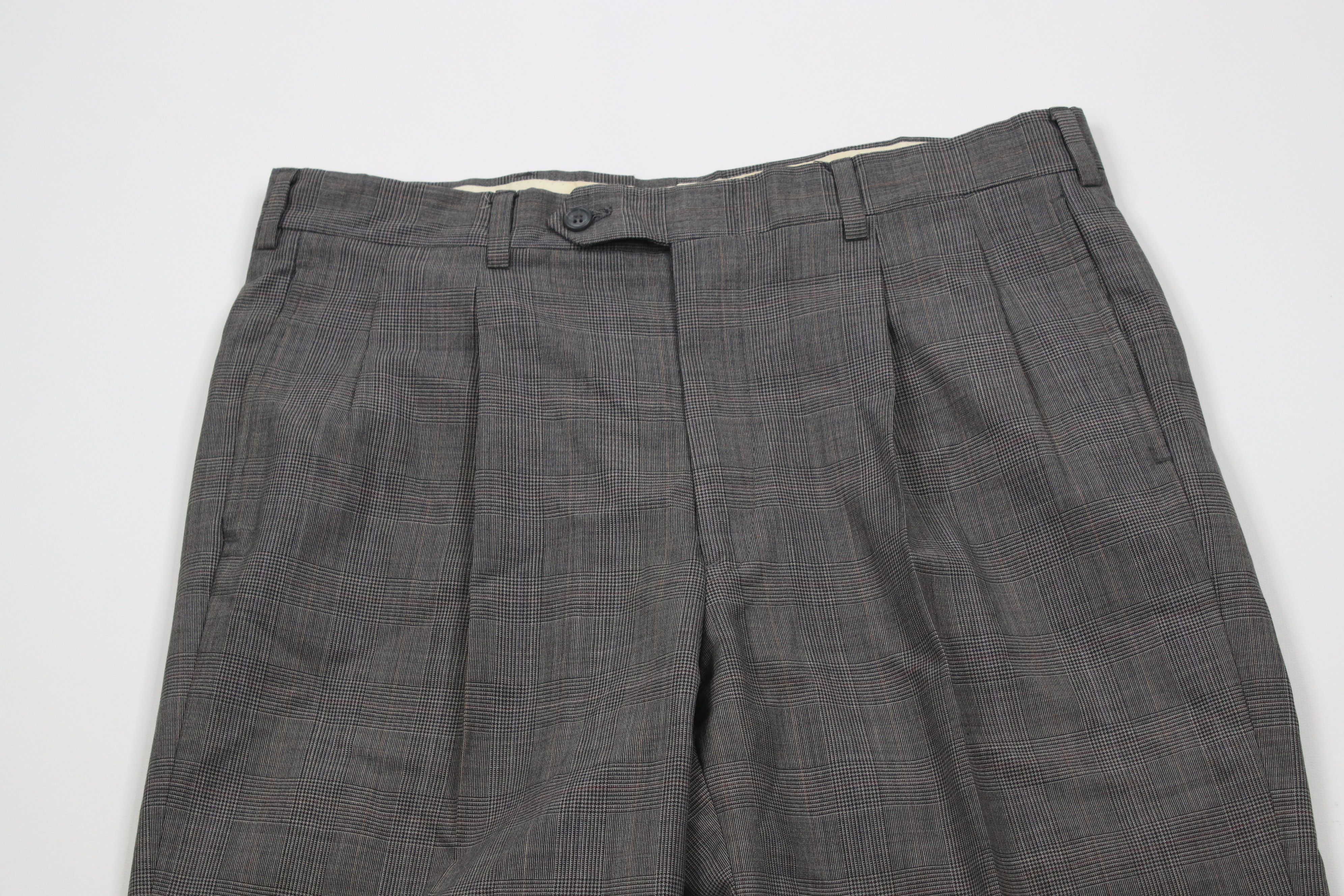 Vintage Vintage 70s Streetwear Wide Leg Chino Pants Houndstooth Size US 34 / EU 50 - 2 Thumbnail