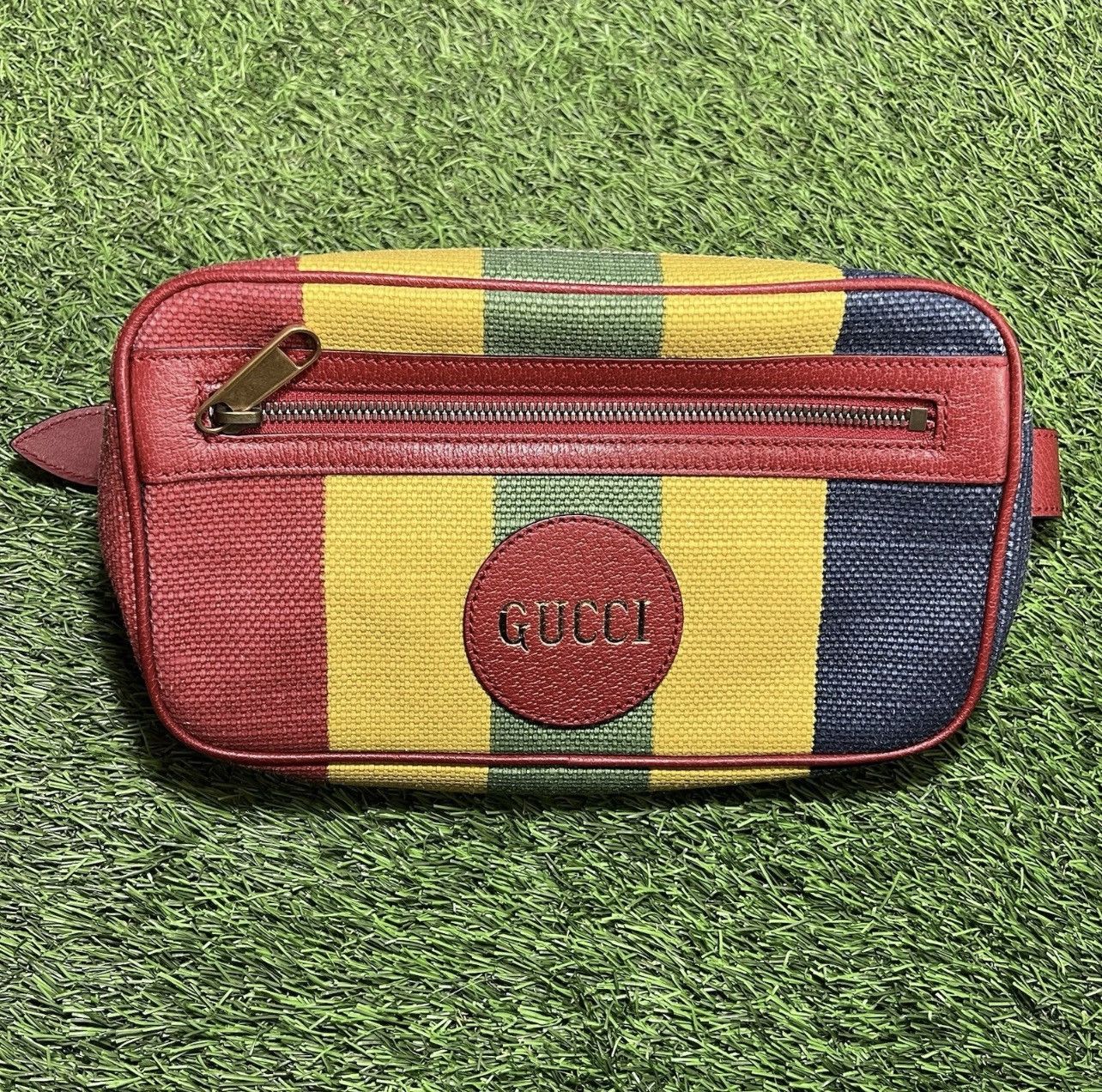 GUCCI Baiadera Bumbag Cotton linen & Leather