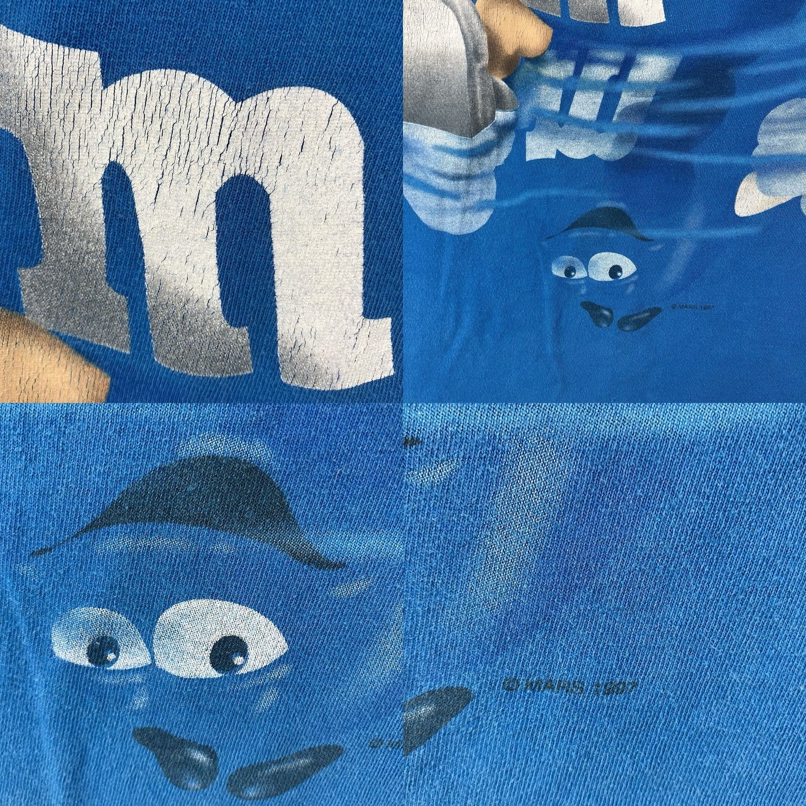 Vintage VINTAGE M&M'S Blue T Shirt XL 1997 Retro Graphic Single Stitch Mens Size US XL / EU 56 / 4 - 8 Thumbnail