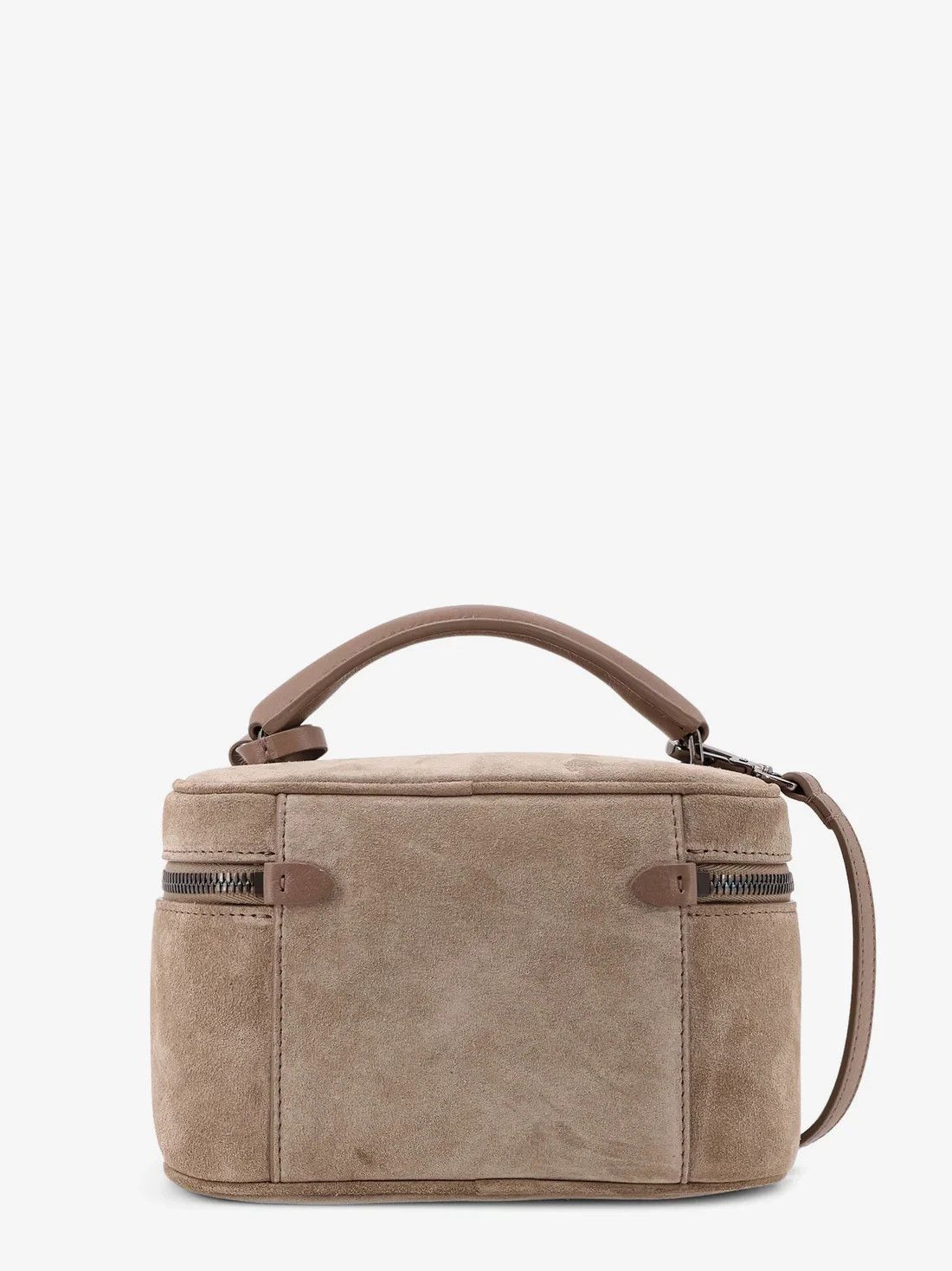 Brunello Cucinelli BRUNELLO CUCINELLI Beige Suede Vanity Bag New & Authentic Size ONE SIZE - 2 Thumbnail