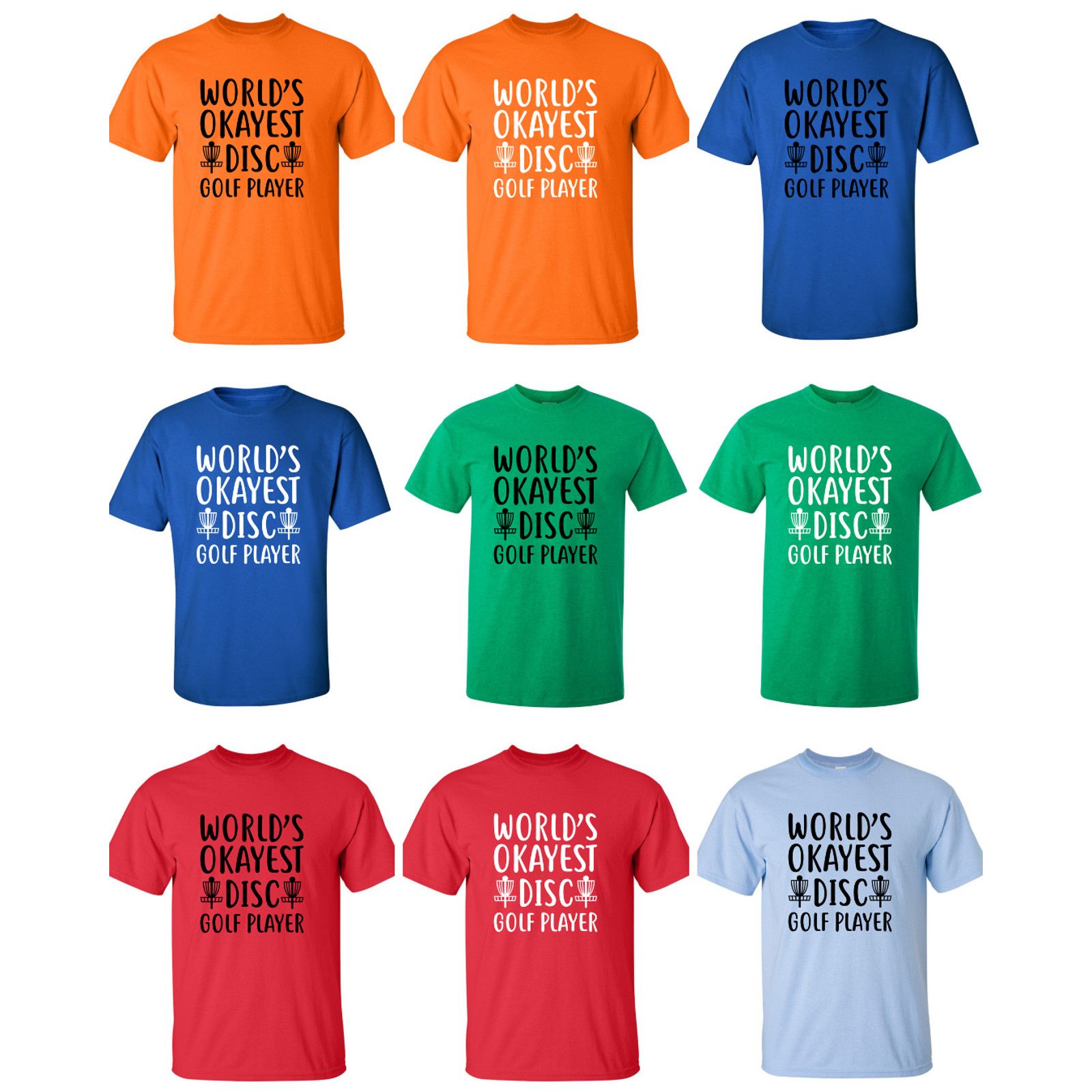 Gildan Disc Golf T Shirt Worlds OKAYEST DISCGOLFER Funny Shirt Size US XL / EU 56 / 4 - 2 Thumbnail