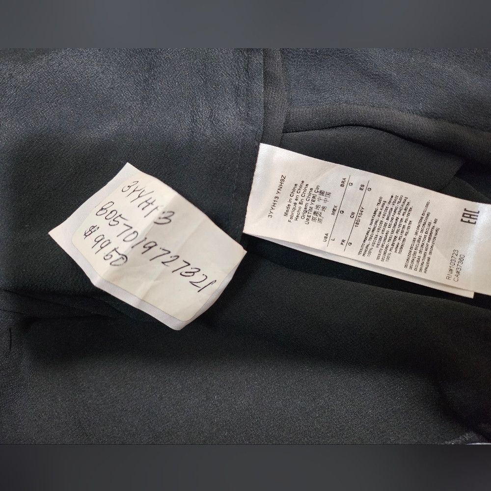 Armani Exchange Armani Exchange 7/8 Sleeve See Thru Back V Neck Blouse Larg Size L / US 10 / IT 46 - 5 Thumbnail
