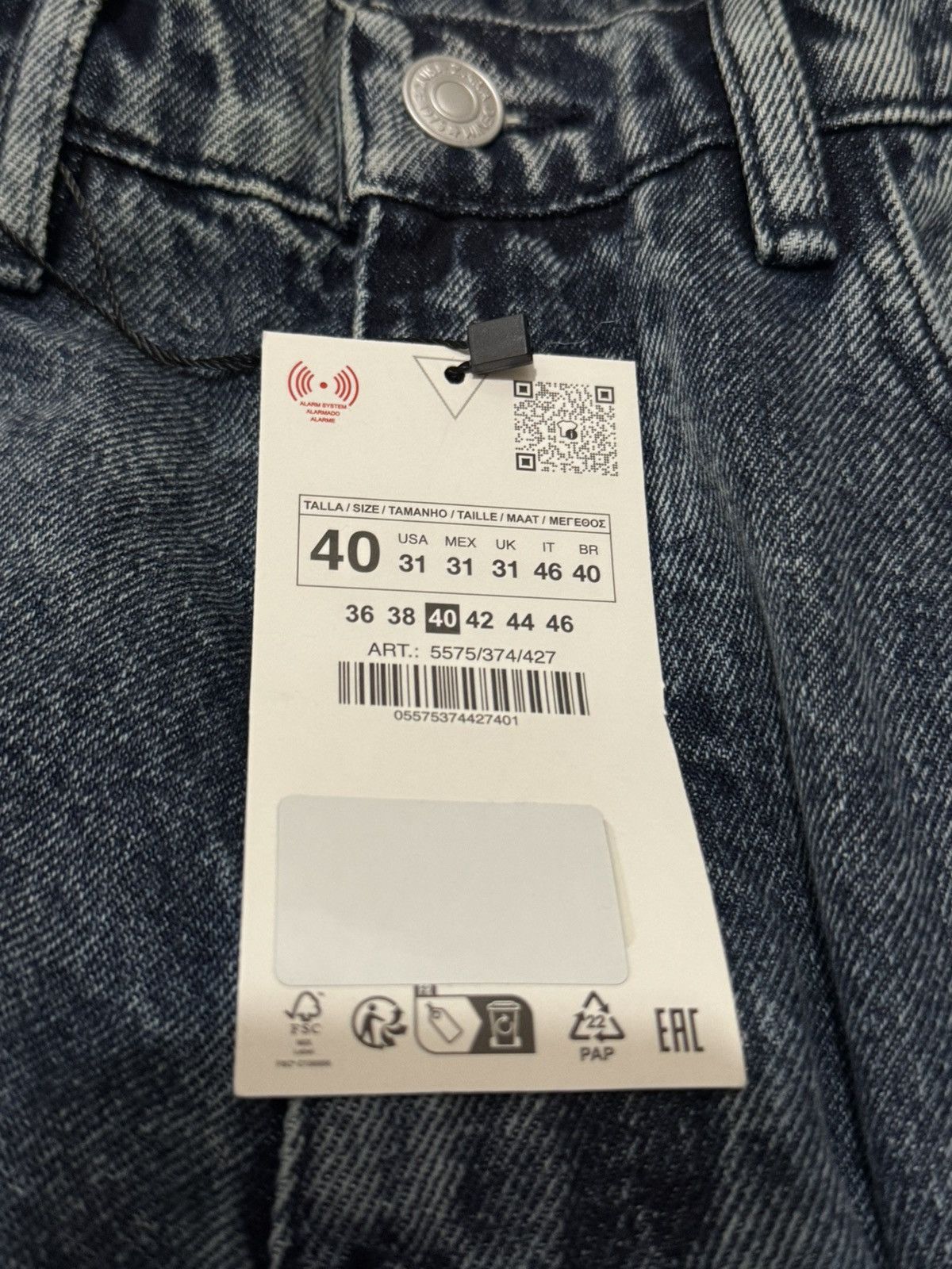 Zara Baggy Cargo Pocket Jeans Size US 31 - 5 Thumbnail