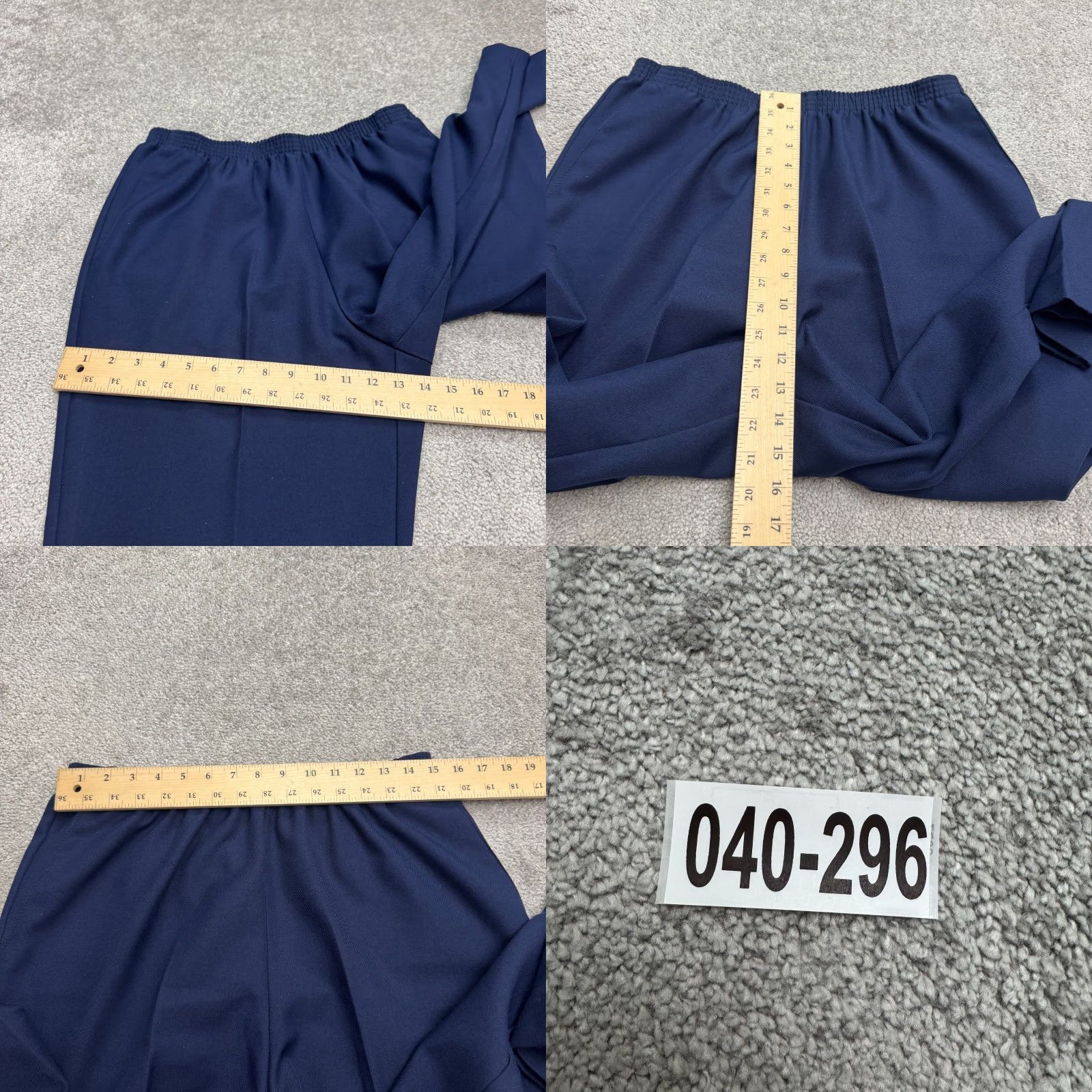 Vintage VINTAGE Alfred Dunner Pants Cropped 90s Navy Blue 14 Womens Size 36" / US 14 / IT 50 - 9 Thumbnail
