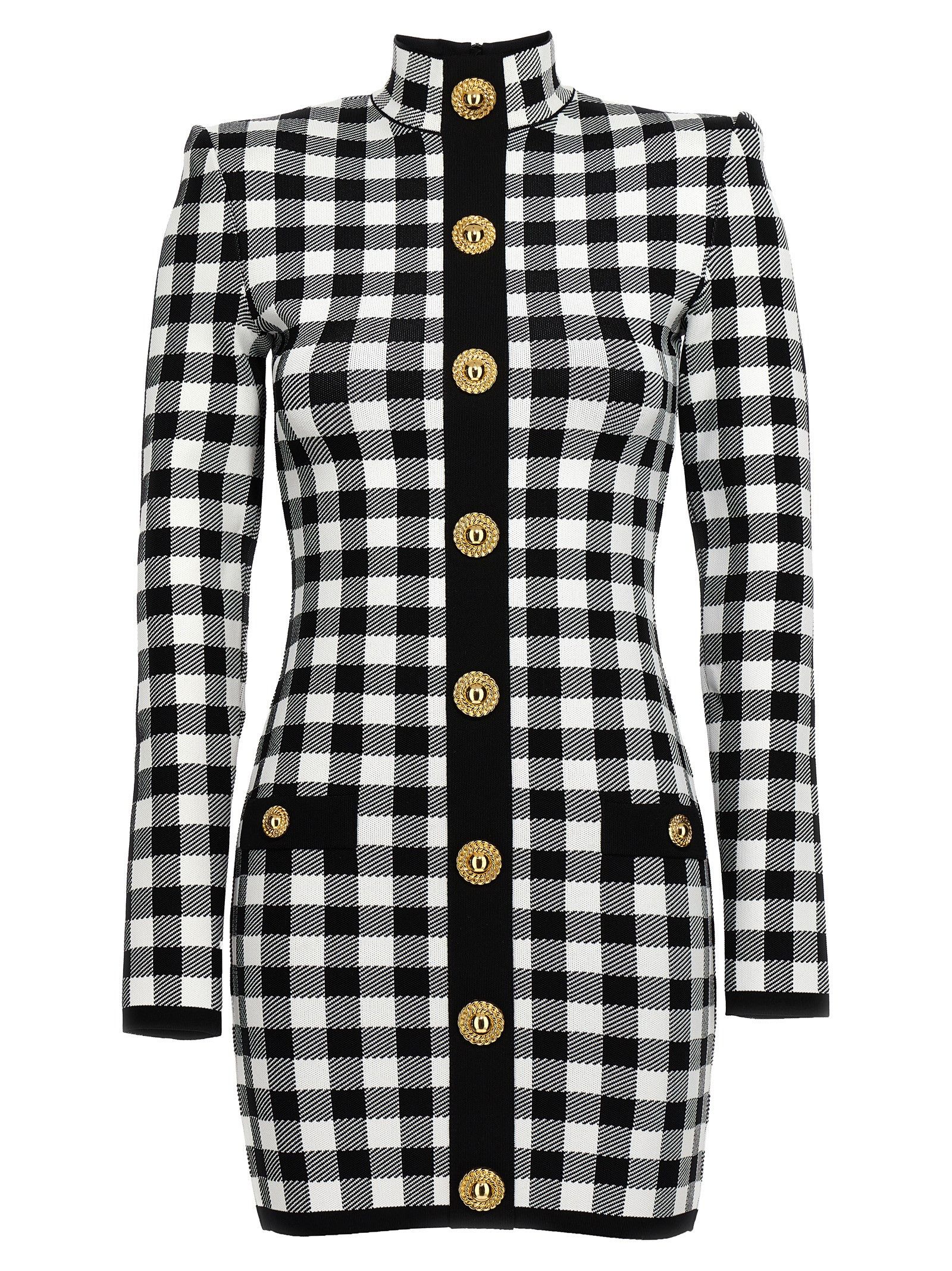 Balmain Vichy Knit Dress Size XS / US 0-2 / IT 36-38 - 1 Thumbnail