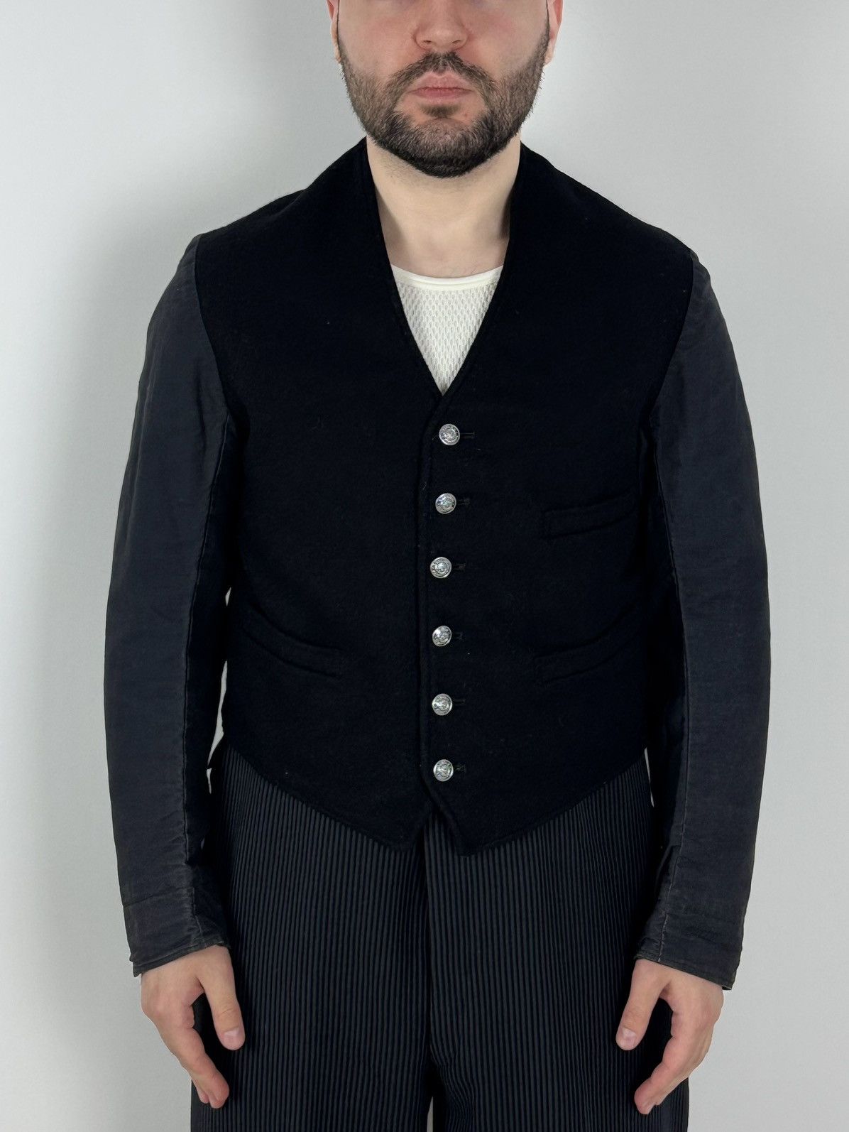 Vintage 60’s Vintage British Railways Guards Wool Short Chore Jacket Size US S / EU 44-46 / 1 - 2 Thumbnail