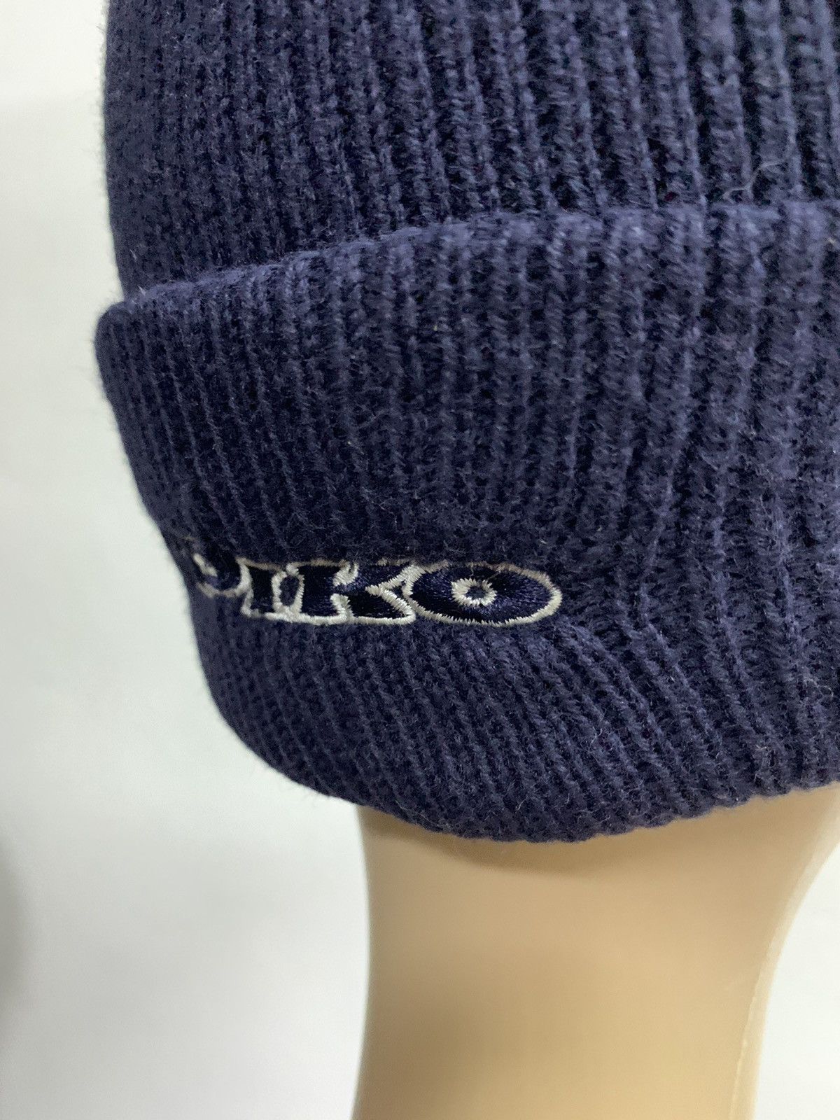 Japanese Brand Vintage Piko Front Back Embroidery Logo Beanie Hat Size ONE SIZE - 4 Thumbnail
