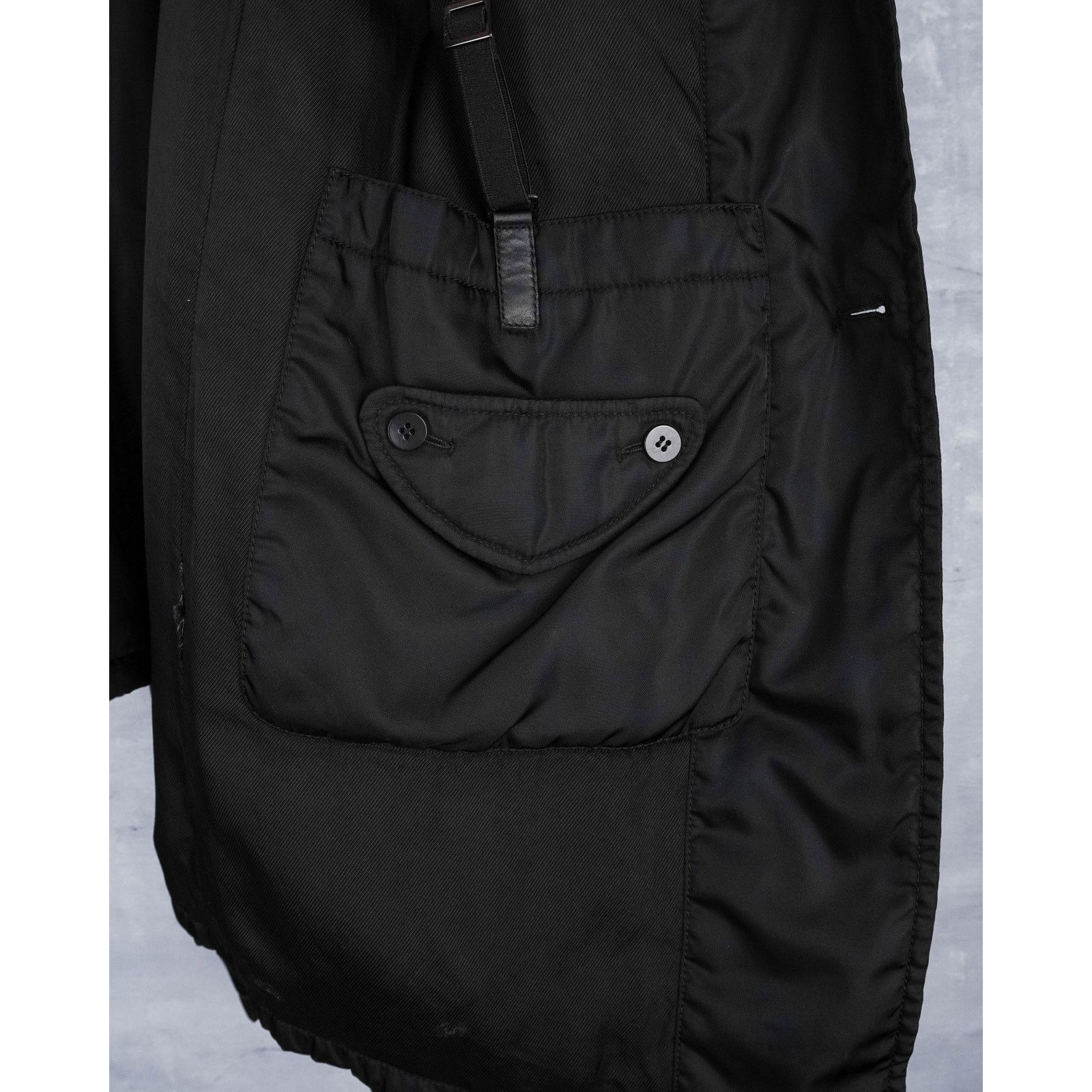 Prada Vintage prada black padded nylon button front coat jacket Size US L / EU 52-54 / 3 - 11 Thumbnail