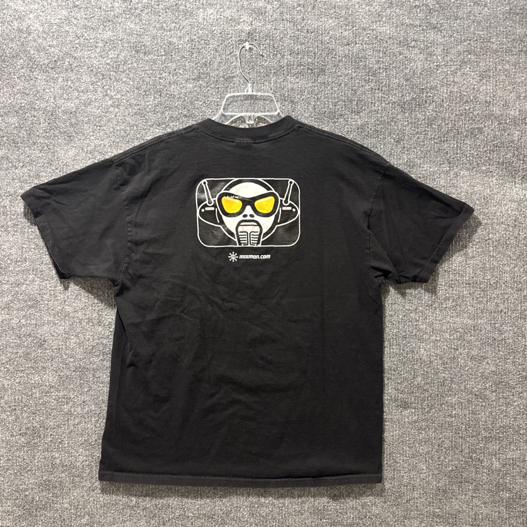 Hanes VINTAGE Mixman Music Mixer Alien Short Sleeve Black T-Shirt Men’s XL Y2K 90s Hanes Mens Size US XL / EU 56 / 4 - 7 Thumbnail