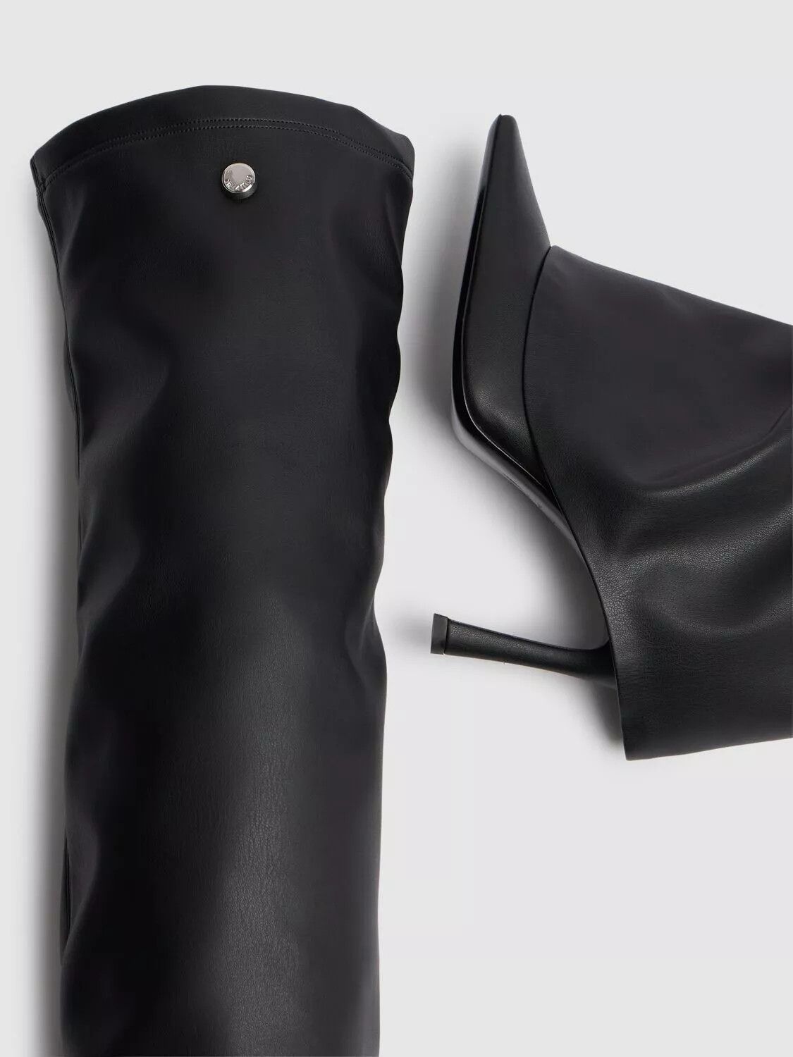 ATTICO Robin Black Leather Thigh High 95mm Boots New