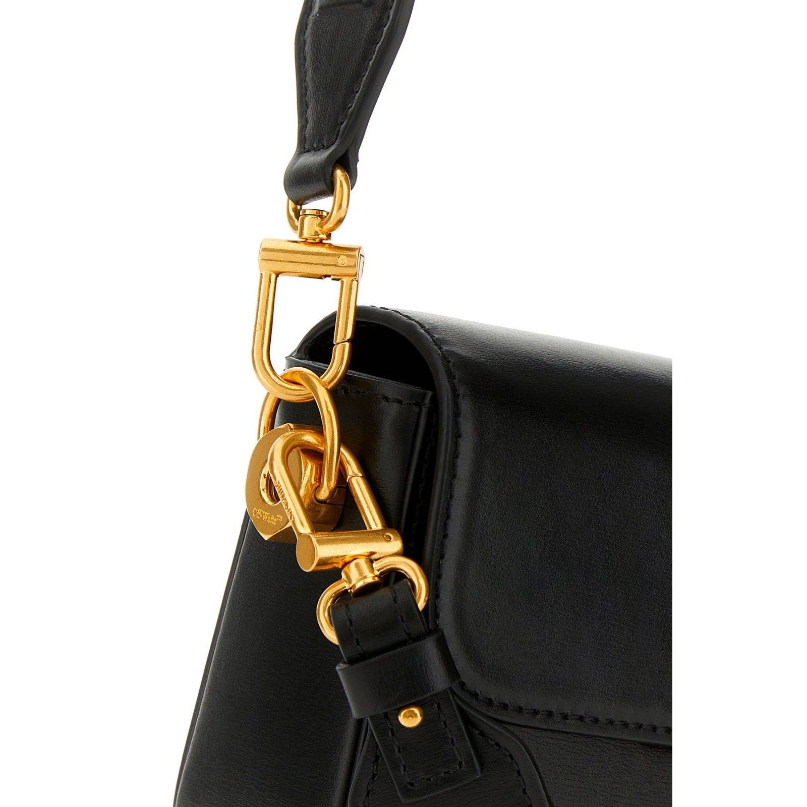 Off-White OFF WHITE Plain Binder Small Gold / Black Leather Shoulder B Size ONE SIZE - 4 Thumbnail