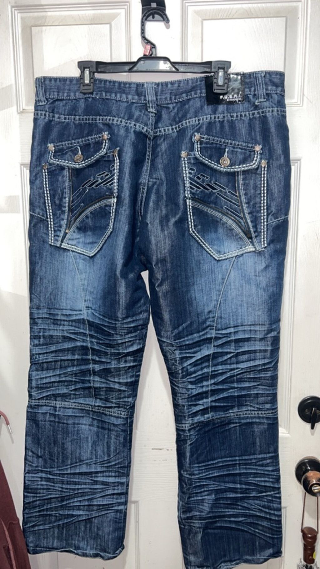 Other Men's F.U.S.A.I. by Focus USA Blue Jeans Waist 42 Size US 42 / EU 58 - 3 Thumbnail