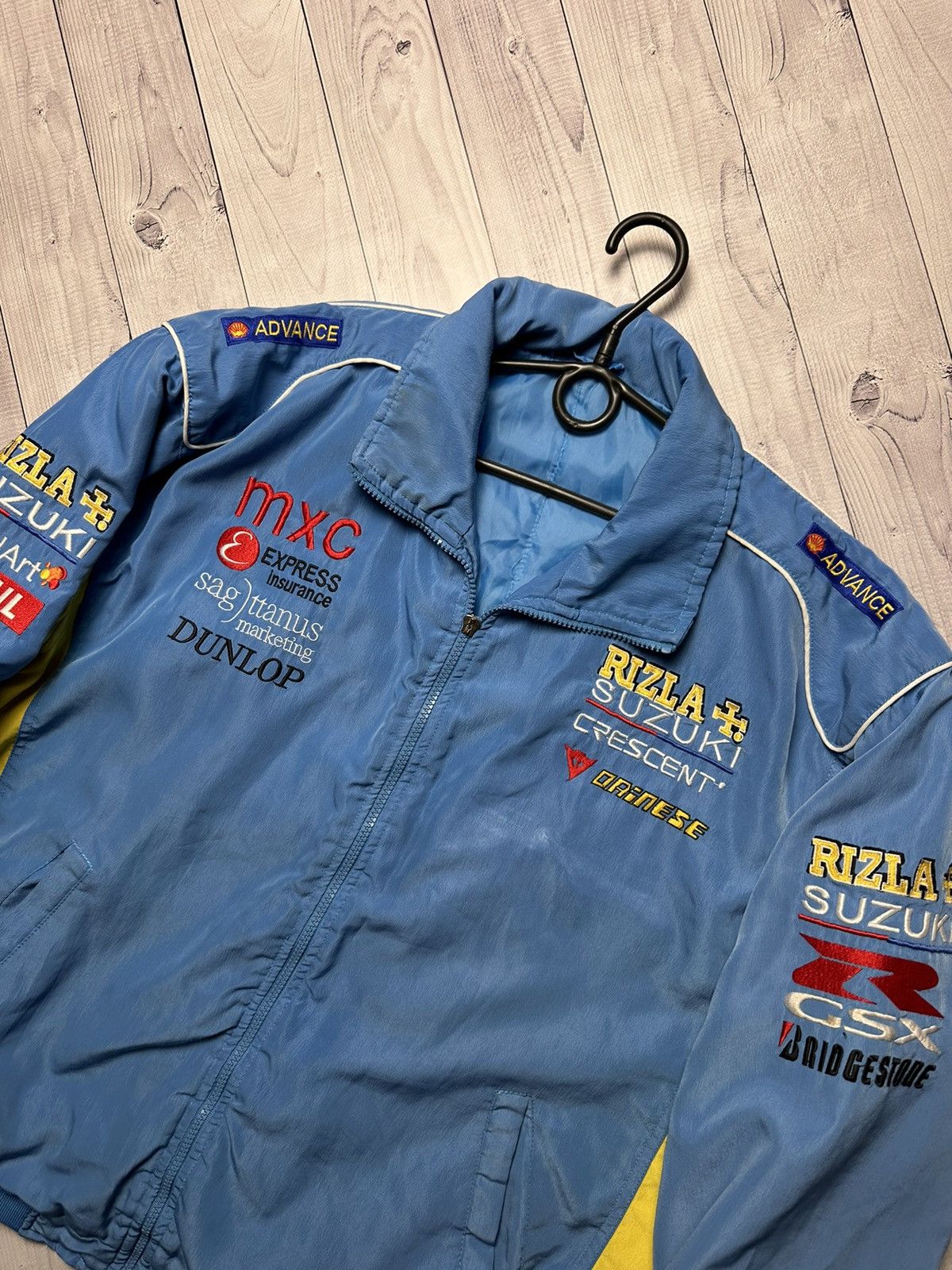 Vintage Vintage Racing jacket Suzuki Dainese Rizla size L logo blue Size US L / EU 52-54 / 3 - 6 Thumbnail
