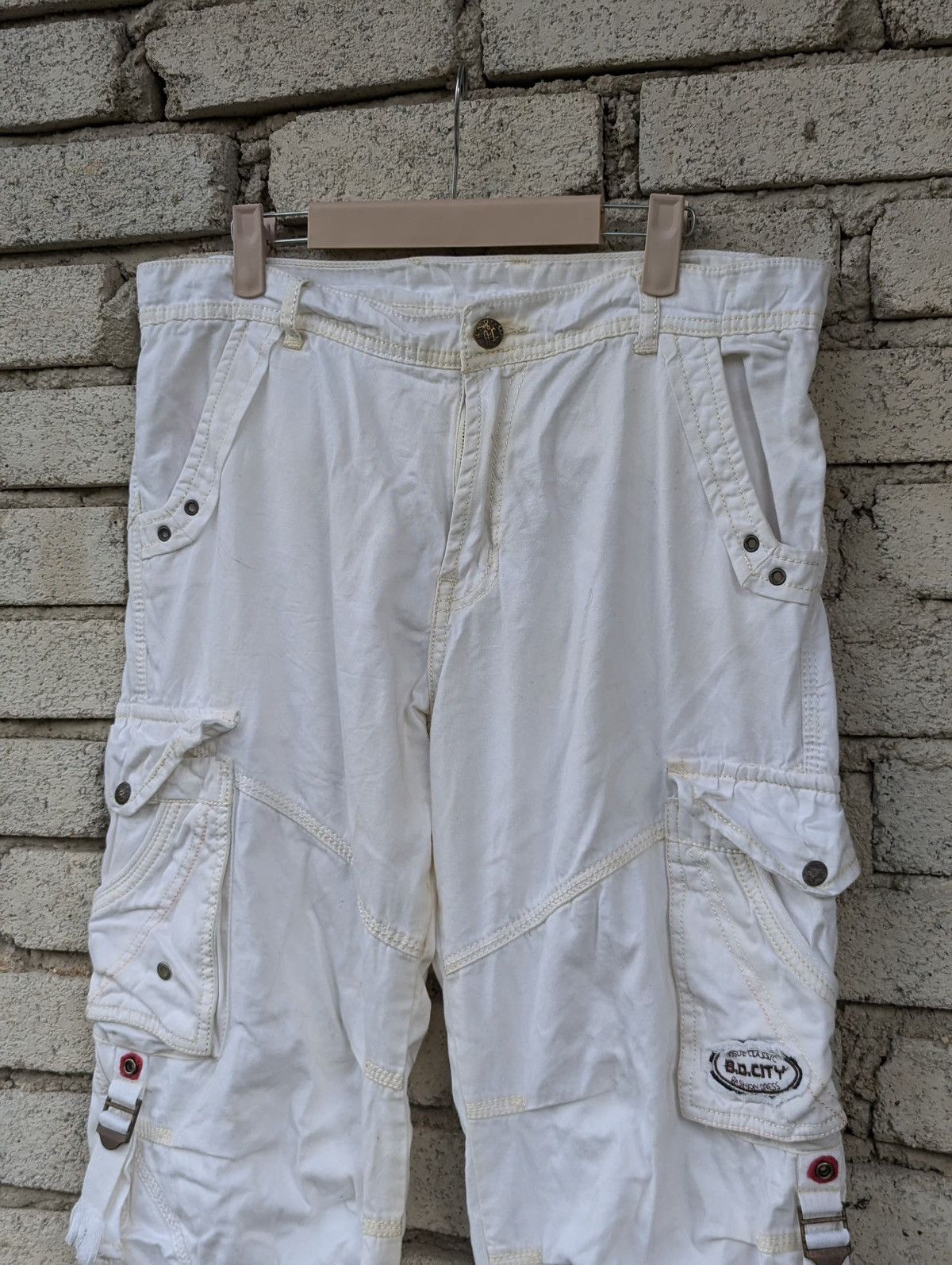 Japanese Brand × Voodoo Tactical White Men Cargo Trousers Pants B.D.City Vogue Classic Size US 36 / EU 52 - 2 Thumbnail