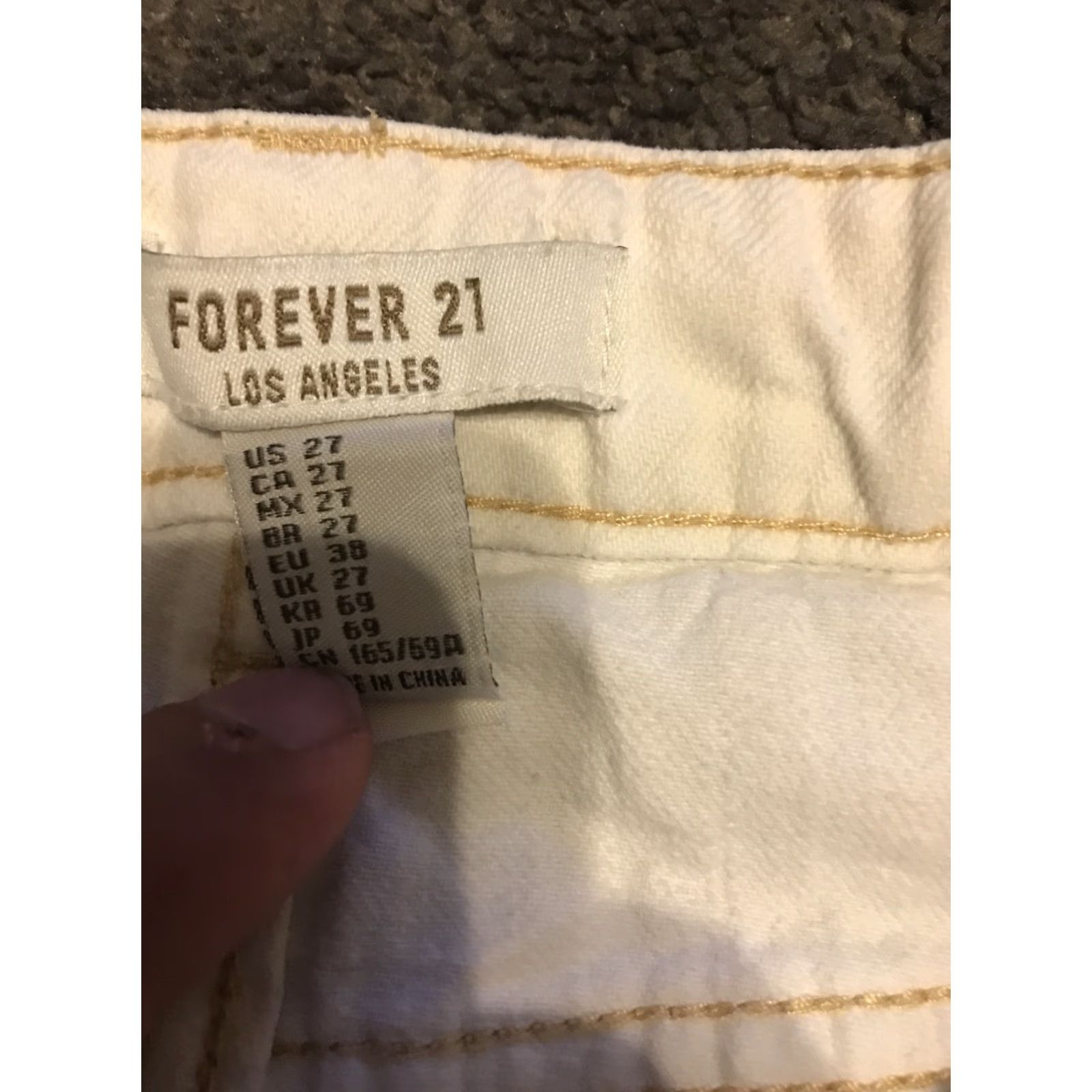 Forever 21 Forever 21 Shorts Juniors Women Denim Button Pockets White Blue Striped 27 Waist 27 In Flat Front Mid Rise Chino Colorful Size 27" / US 4 / IT 40 - 2 Thumbnail